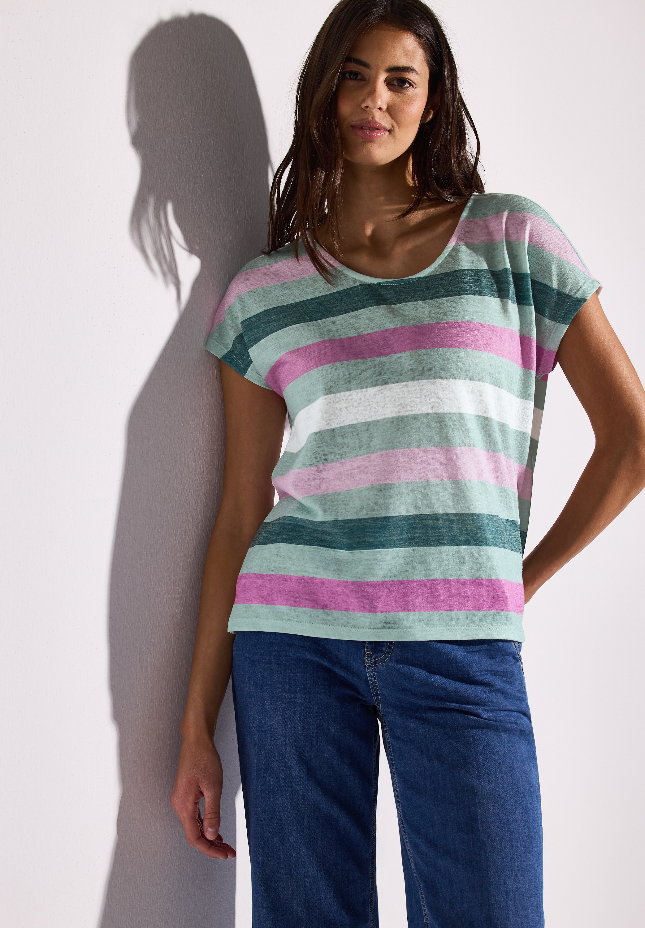 STREET ONE Shirttop, mit Streifenmuster