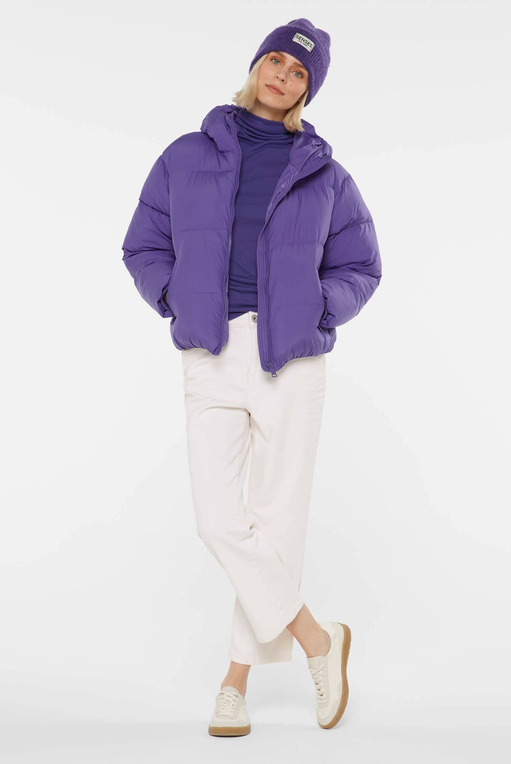 SENSES.THE LABEL Winterjacke mit Kapuze mit elastischen Steppnähten
