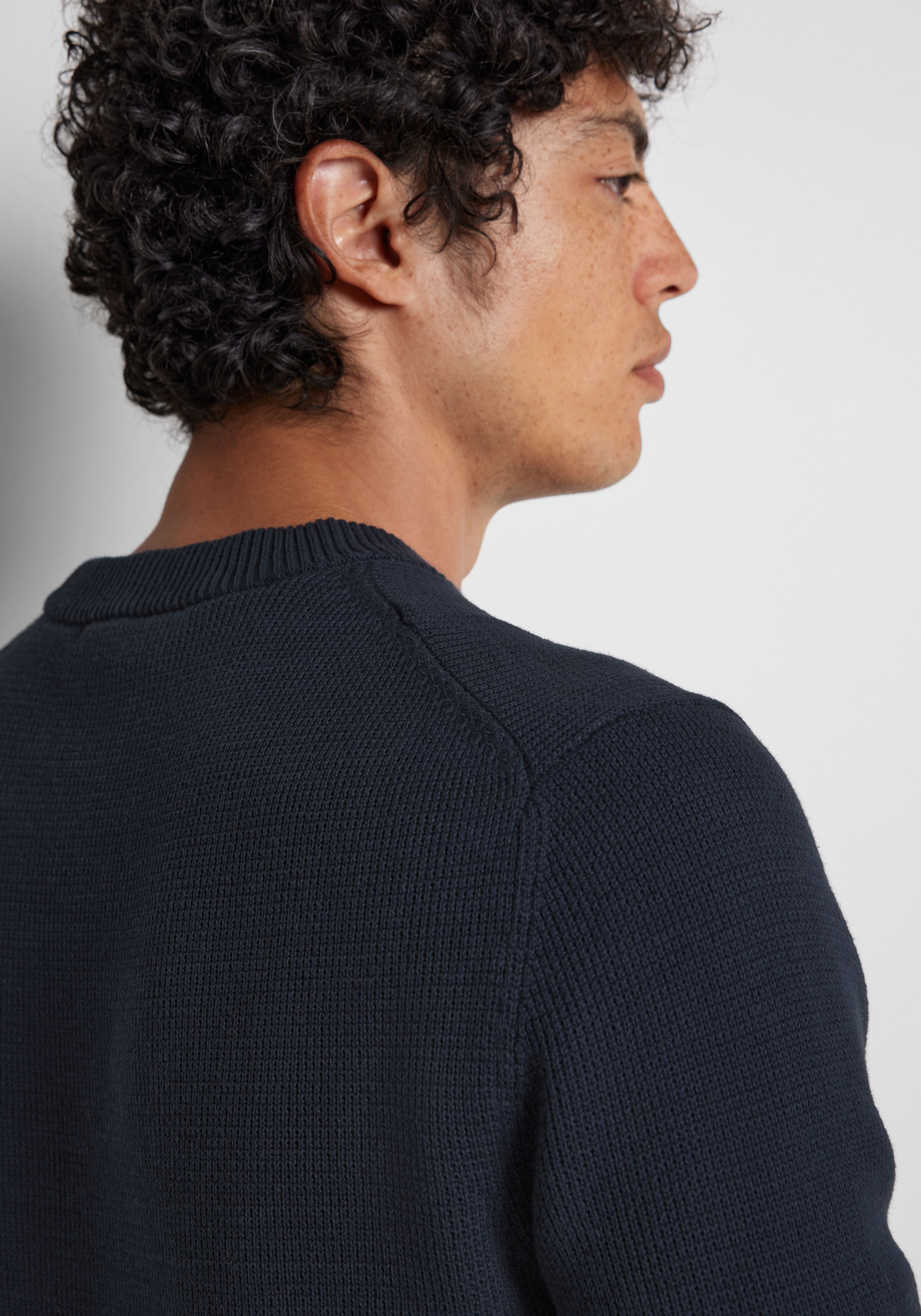 SELECTED HOMME Rundhalspullover »SLHDANE LS KNIT STRUCTURE CREW NECK NOOS«