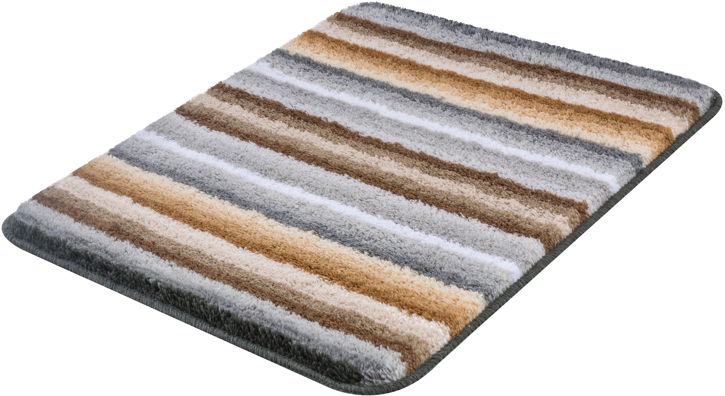 Kleine Wolke Badematte "Funky, Badvorleger, Badezimmer Teppich" Höhe 15 mm rutschhemmend beschichtet fußbodenheizungsgeeignet Badteppich, modernes Streifen Design, waschbar