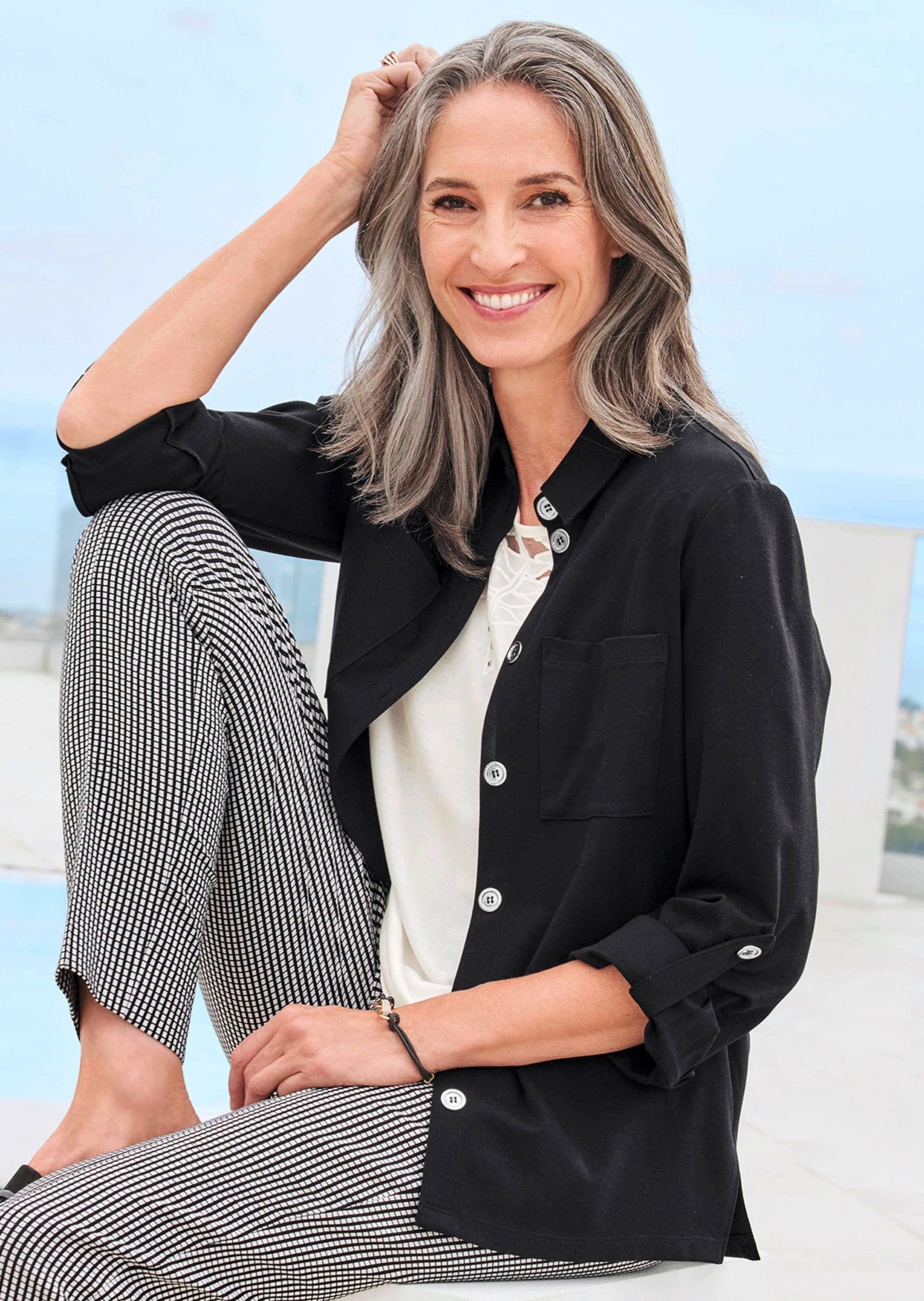 Thumbnail - GOLDNER Kurzjacke "Kurzgröße Hemdjacke" mit Seitenschlitzen