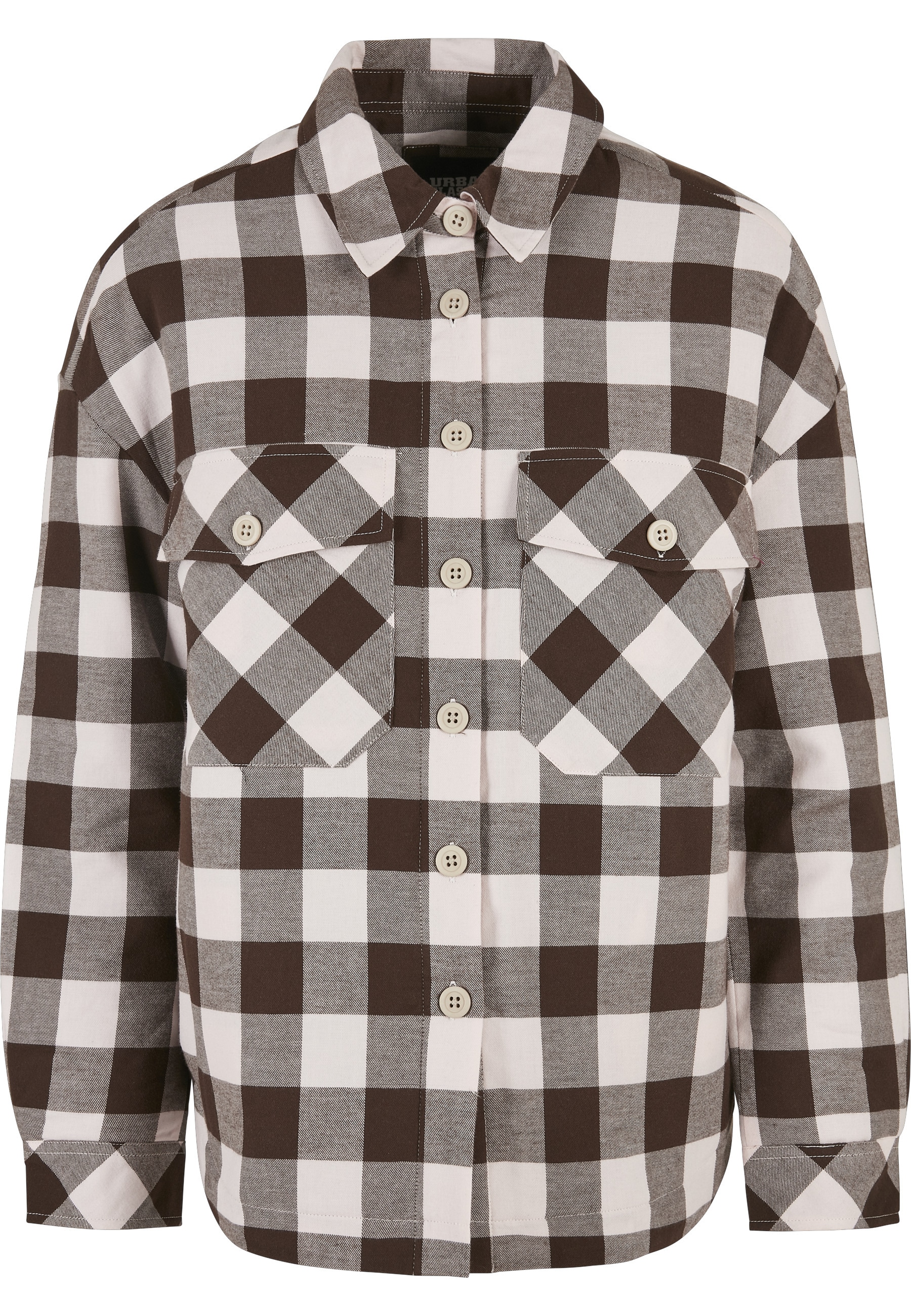 URBAN CLASSICS Langmantel "Urban Classics Damen Ladies Flanell Padded Overshirt"