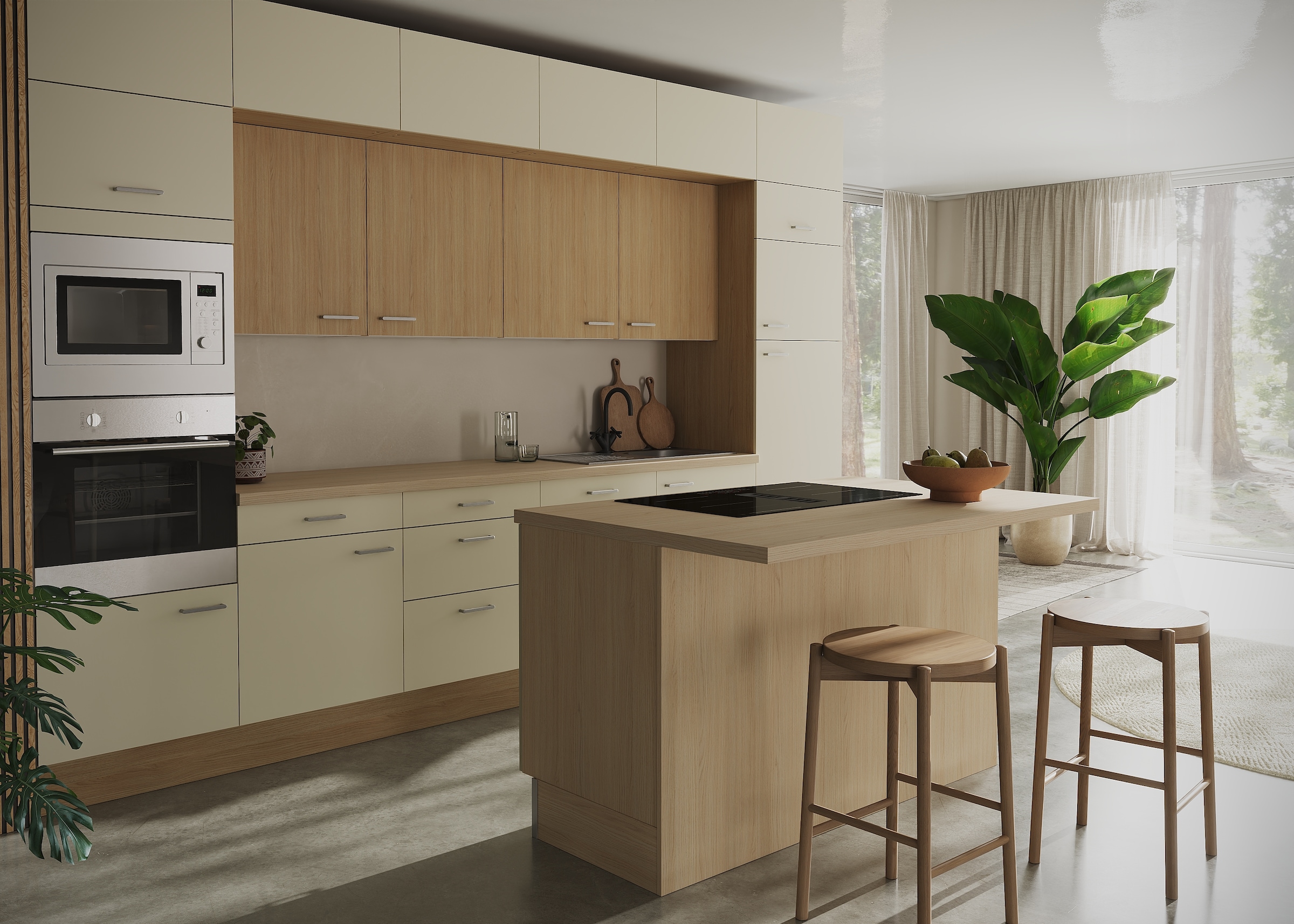 KOCHSTATION Kücheninsel »KS-Lucy« Breite 151 cm, Vollauszüge, wahlweise mit Kochfeld mit Muldenlüfter