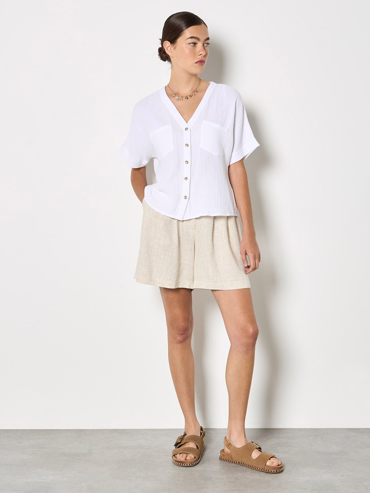 Apricot Klassische Bluse »Bluse« Einfarbig