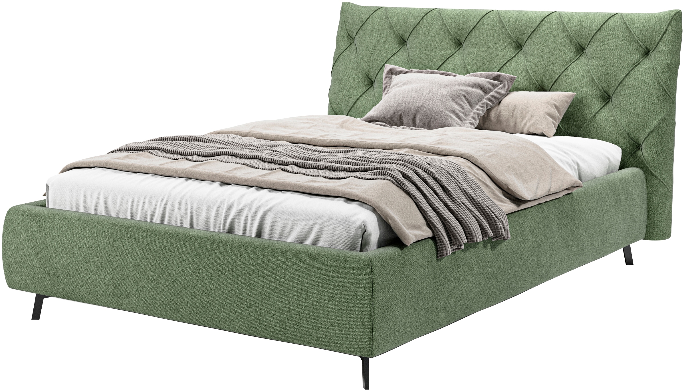 Home affaire "Elloree, in 4 Breiten bis 200cm, auch in Leder" Kopfteilhöhe 105 cm, belastbar bis 280 kg, auch in Überlänge 220cm