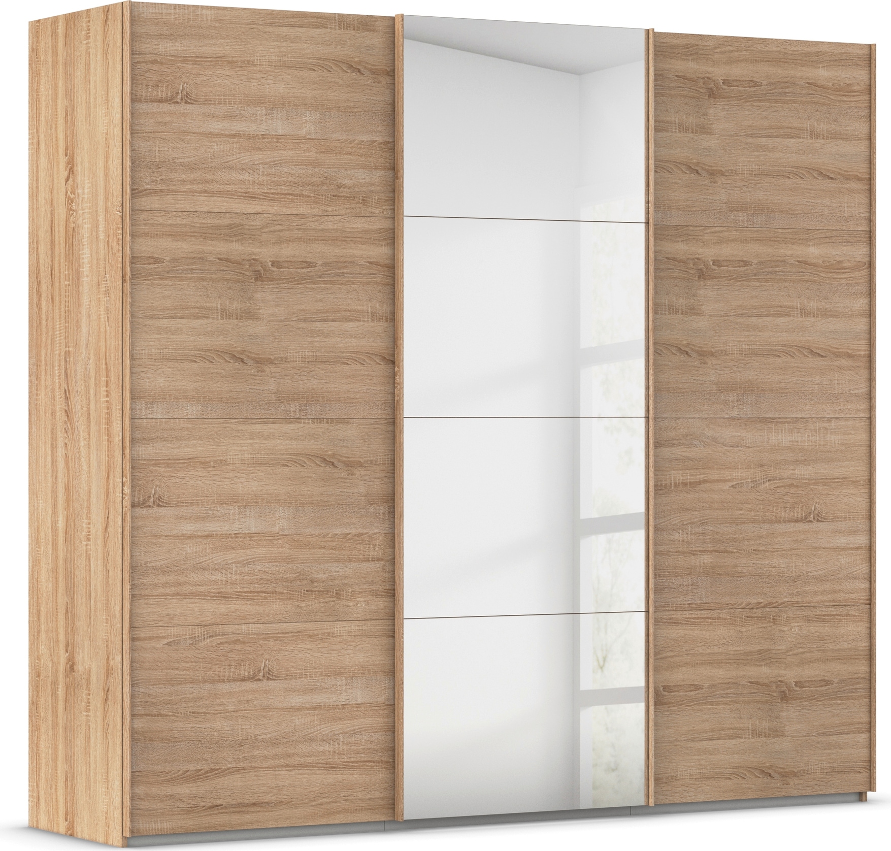 rauch Schwebetürenschrank "Kleiderschrank Schrank Garderobe Schlafzimmerschrank EVELYN" in elegantem Stil mit Spiegel 5 Breiten viel Stauraum MADE IN GERMANY
