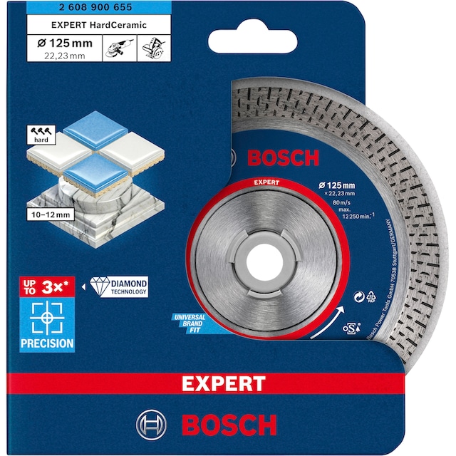 Bosch Professional Diamanttrennscheibe »Expert HardCeramic«, (1 tlg.), 22,23  x 1,4 x 10 mm bestellen | BAUR