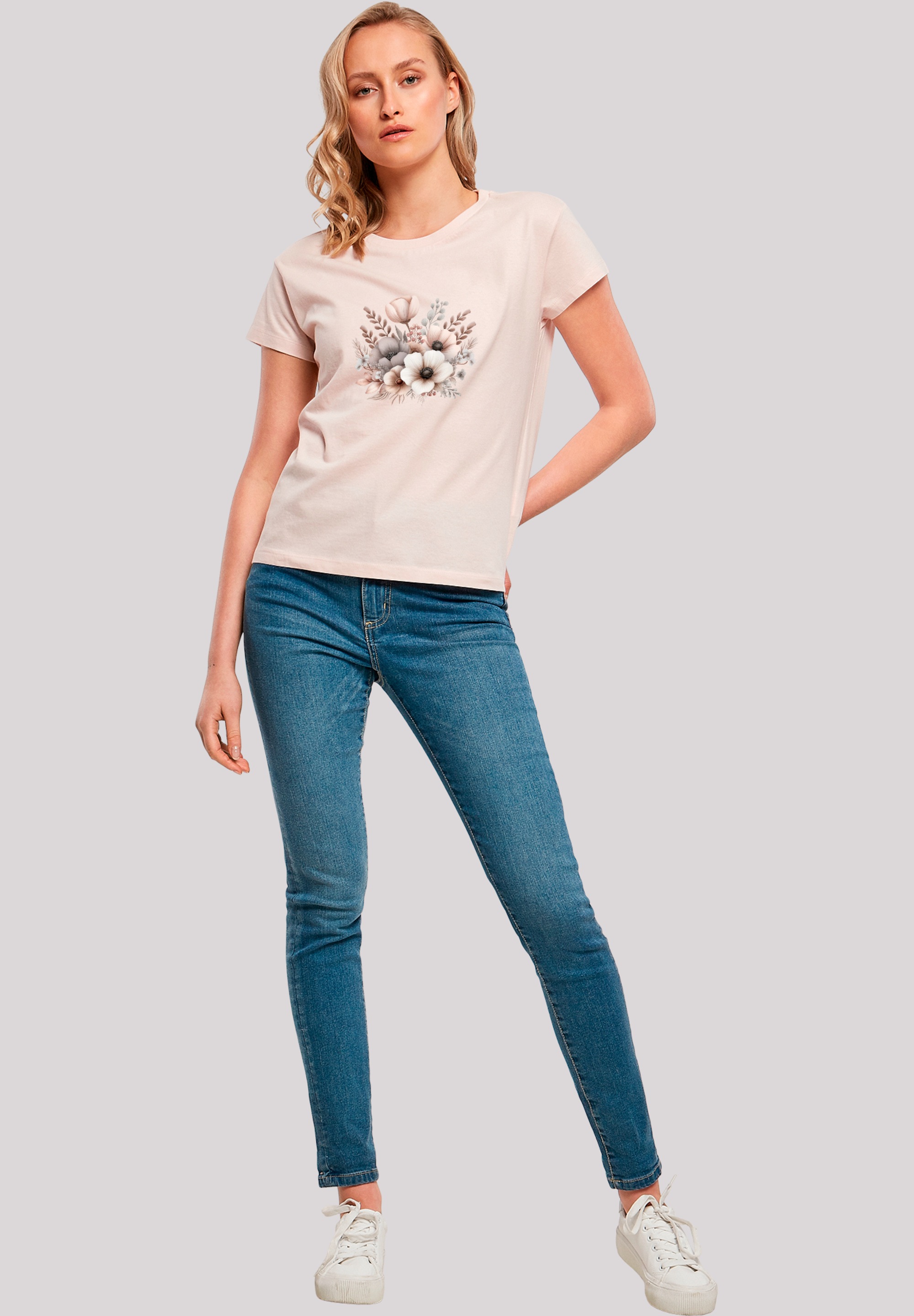 F4NT4STIC T-Shirt »Blumenstrauß Boho«, Premium Qualität