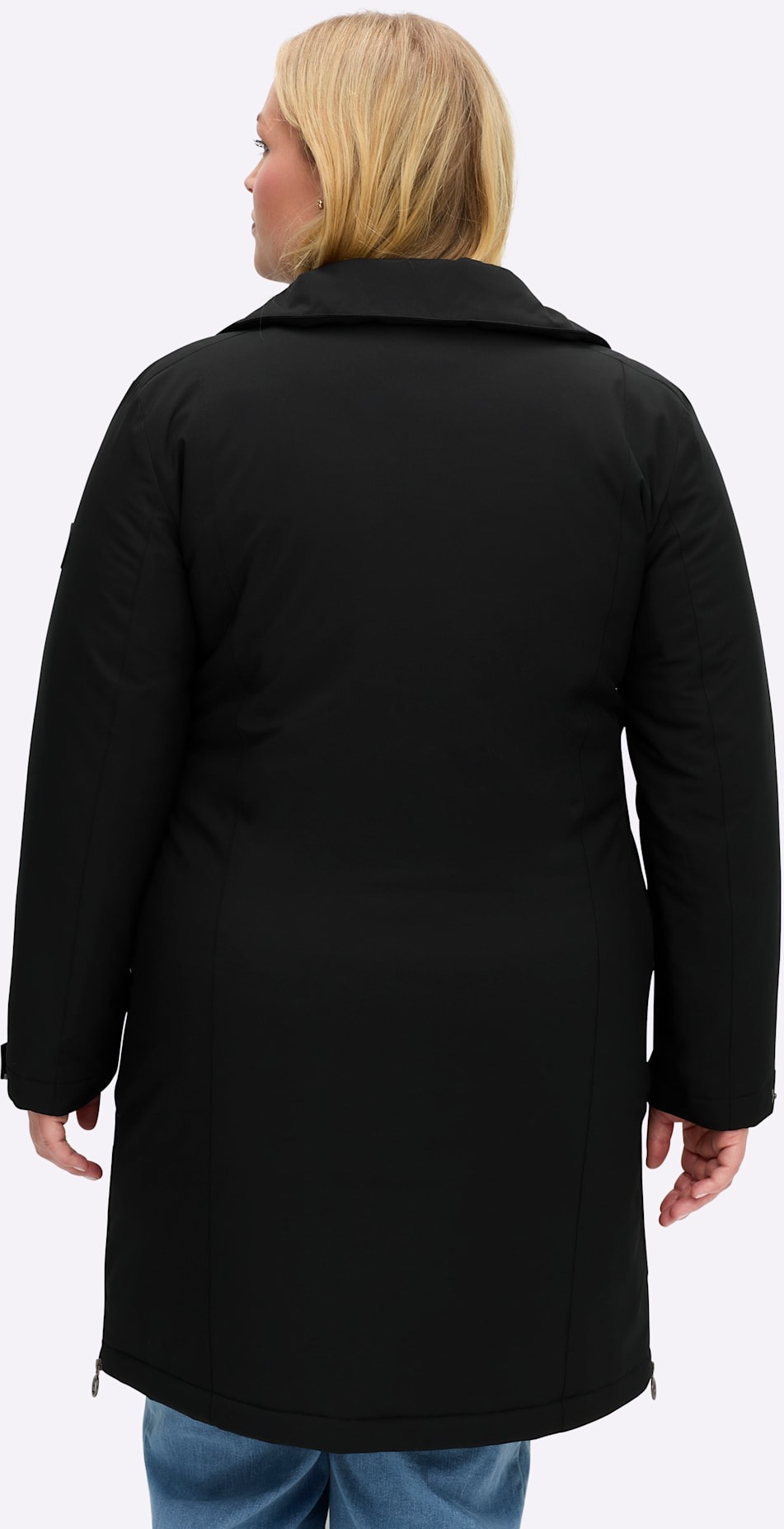 Sheego Langjacke ohne Kapuze günstig online kaufen