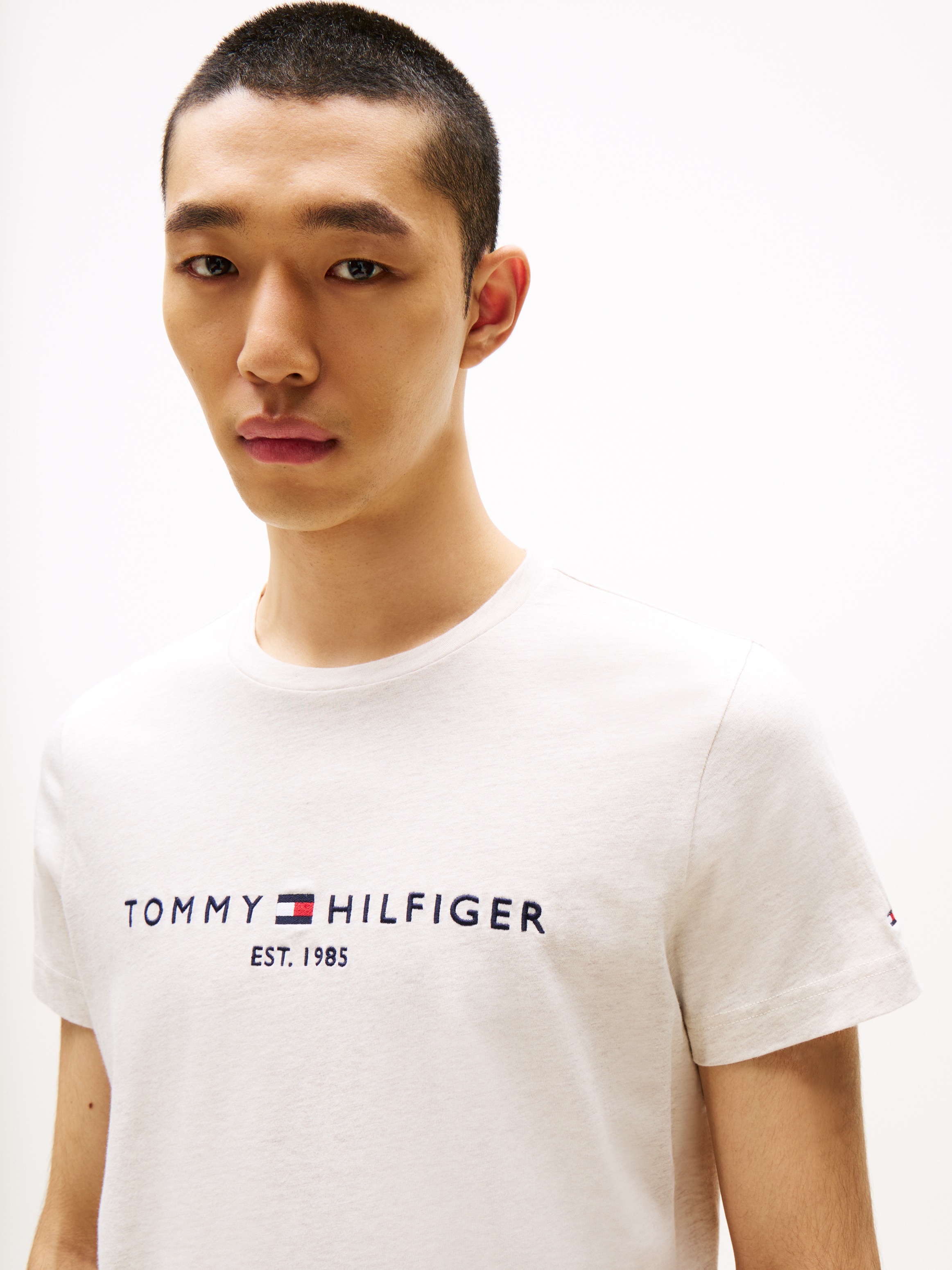 Tommy Hilfiger T-Shirt "TOMMY LOGO" aus reiner Baumwolle günstig online kaufen