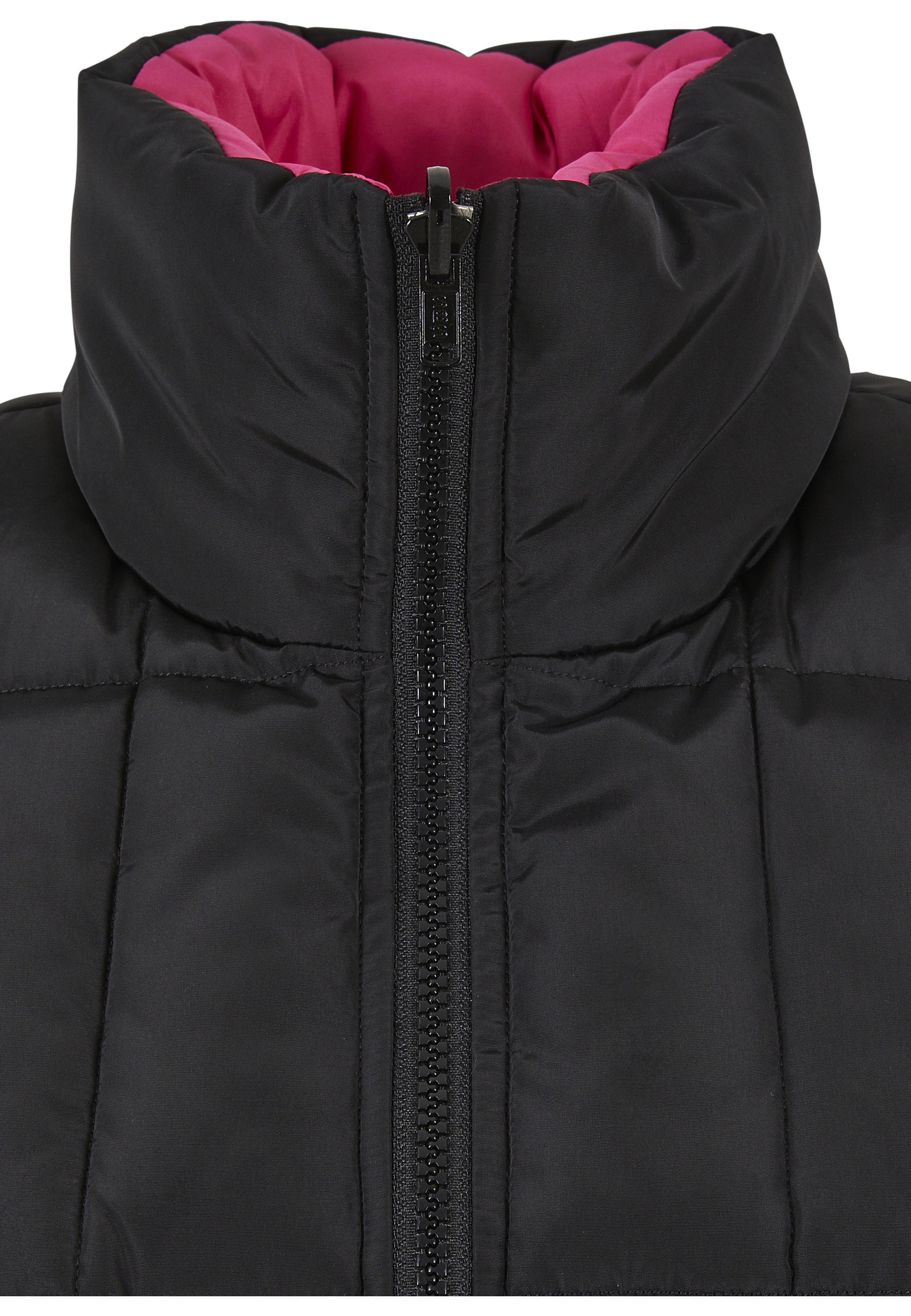 Urban Classics Gilet Reversible Cropped Puffer Black / Fuchsia XS Femme 2