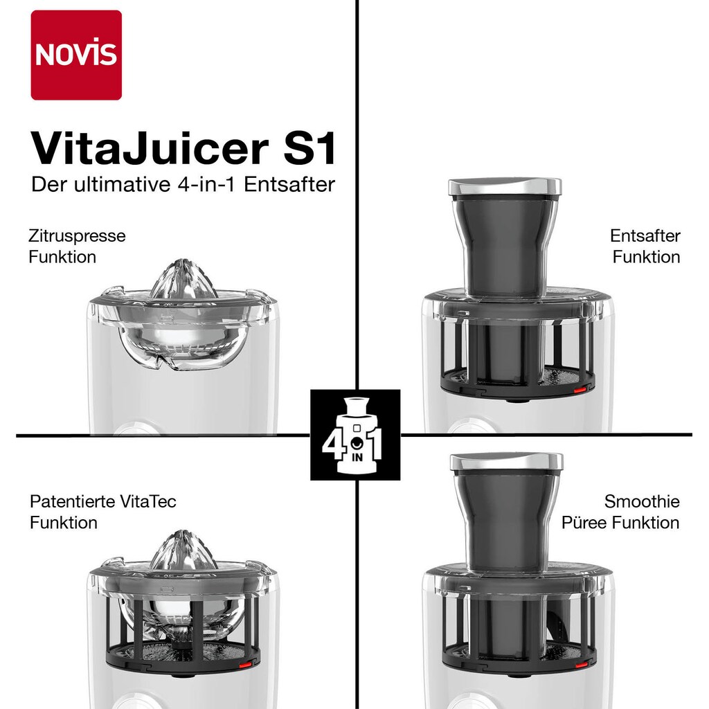 NOVIS Entsafter »6511.31.20 Iconic Line - VitaJuicer S1 neomint«, 240 W