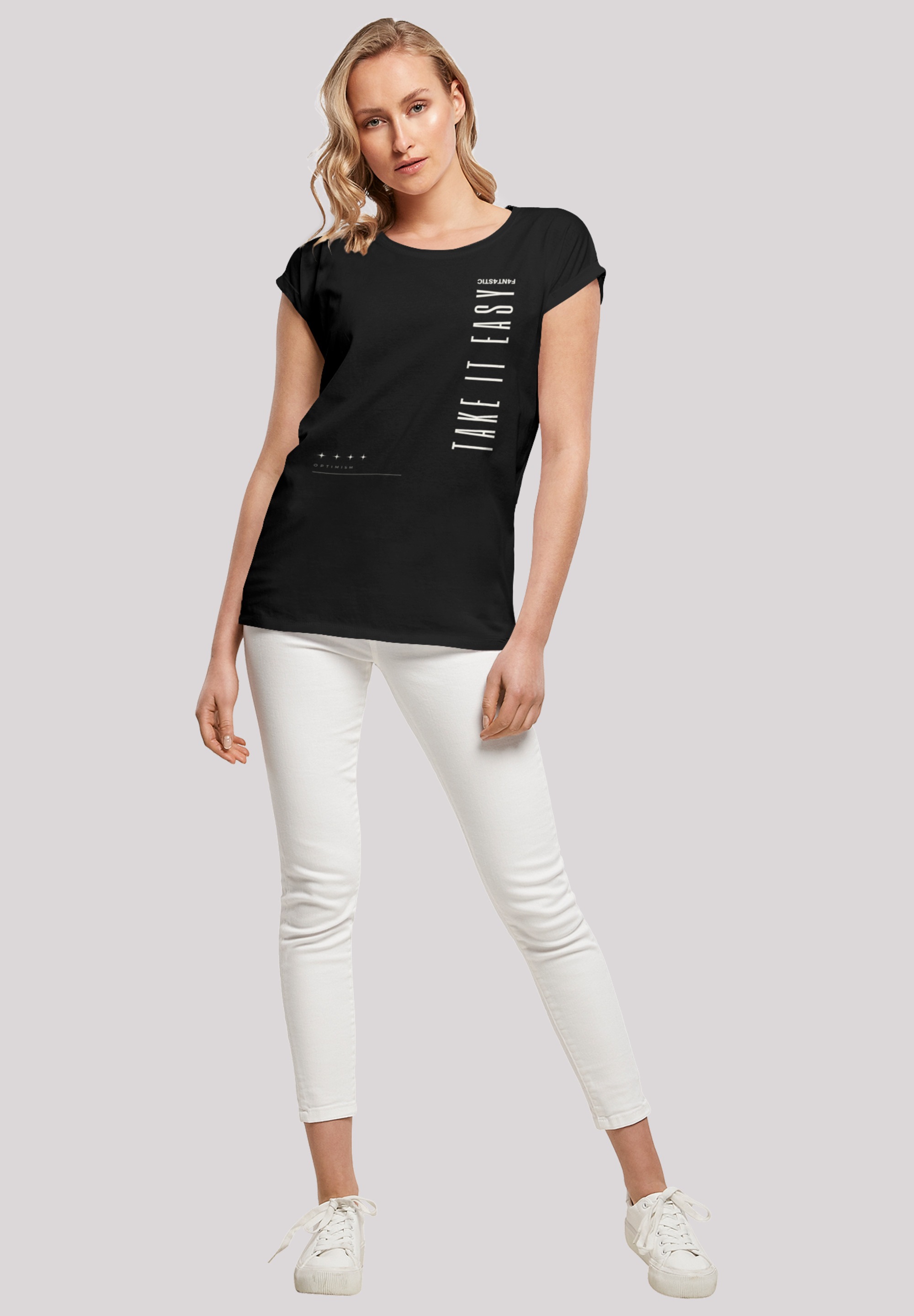 F4NT4STIC T-Shirt »Take It Easy SHORT SLEEVE TEE«, Print