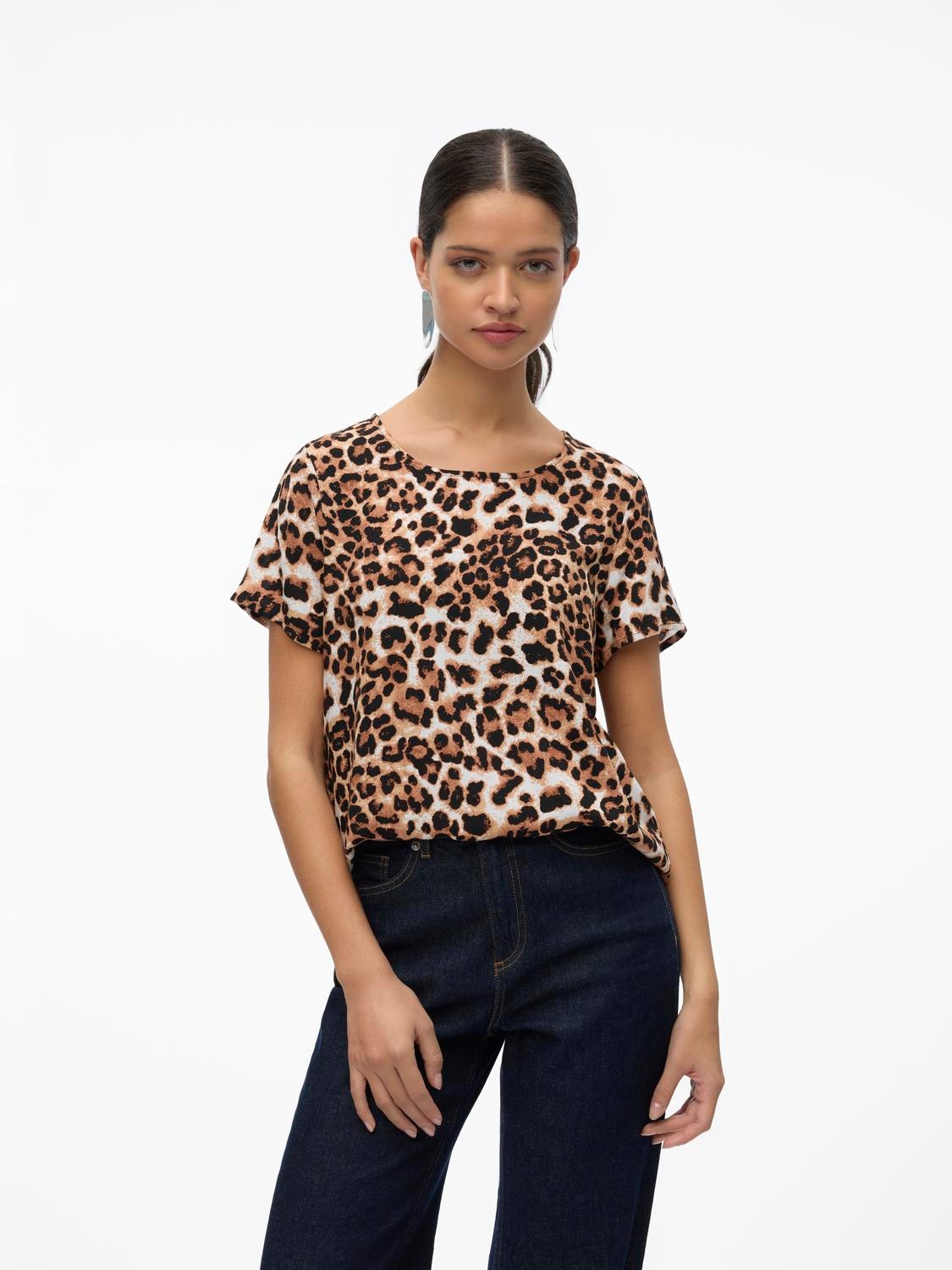 Vero Moda Kurzarmshirt "VMEASY JOY S/S TOP WVN GA" günstig online kaufen