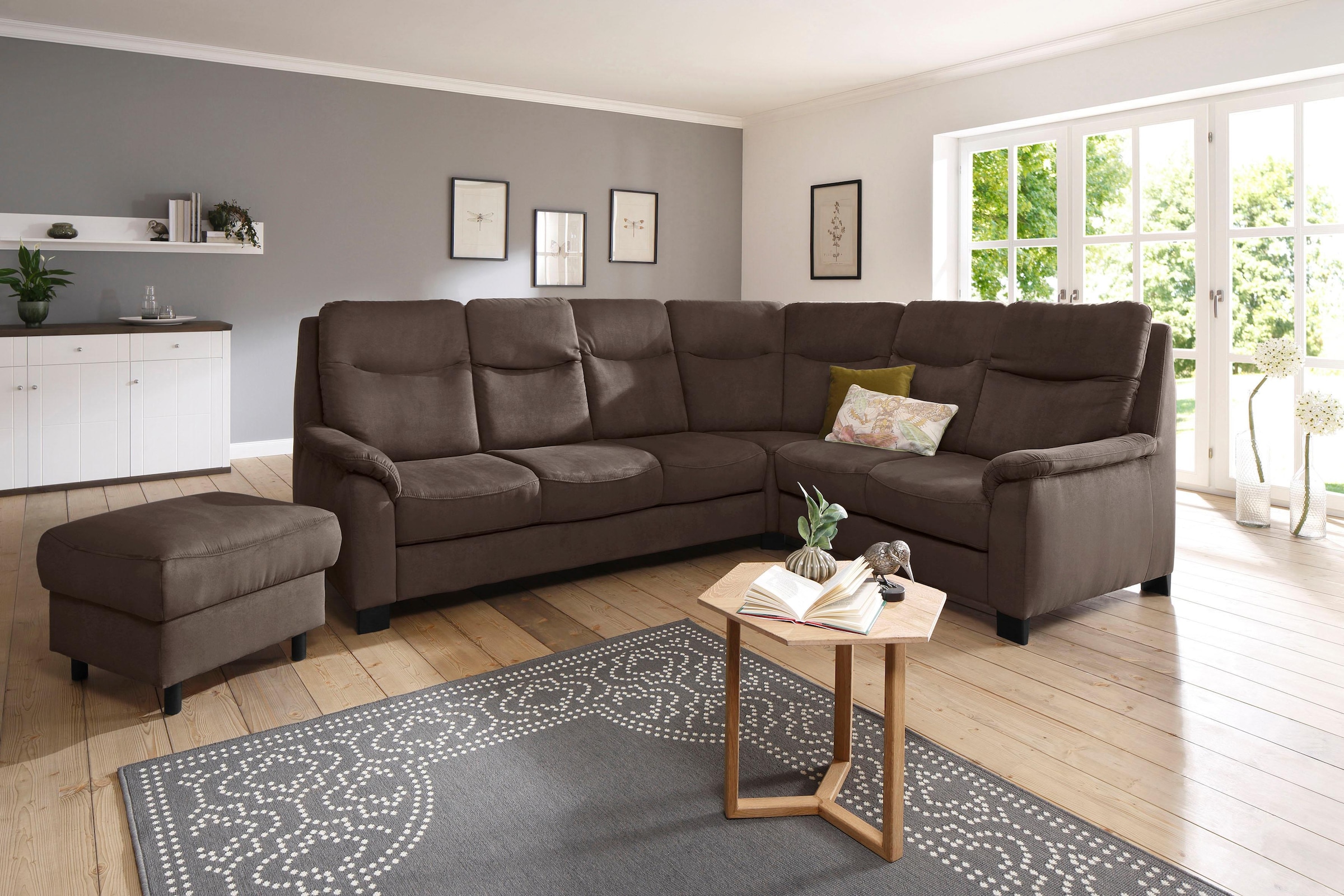 OTTO home Ecksofa "Boccaccio L-Form" mit Federkern, incl. Kopfteilverstellung, wahlweise Schlaffunktion