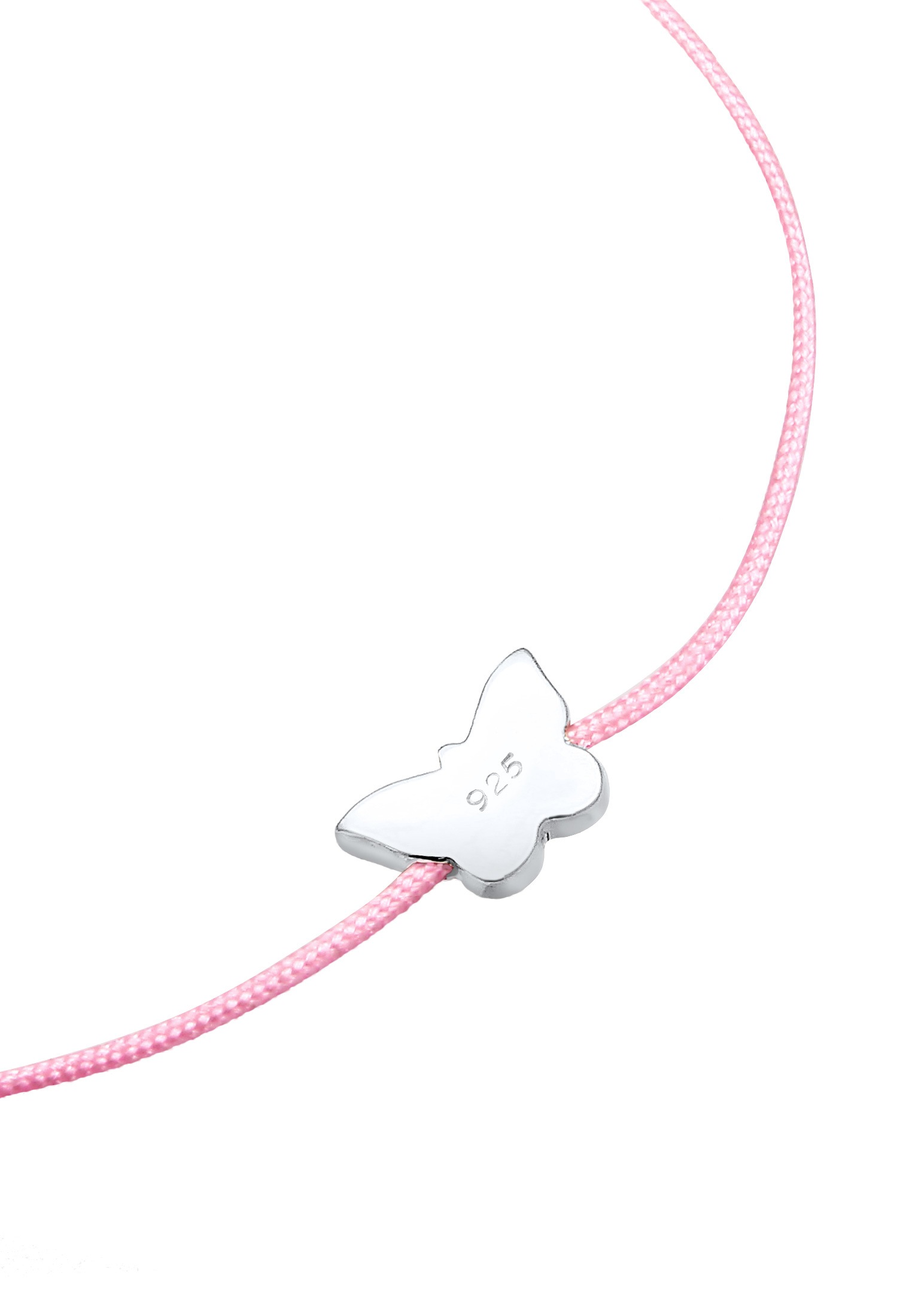 Elli Armband »Kinder Schmetterling Rosa Nylon Band 925 Sterling Silber«