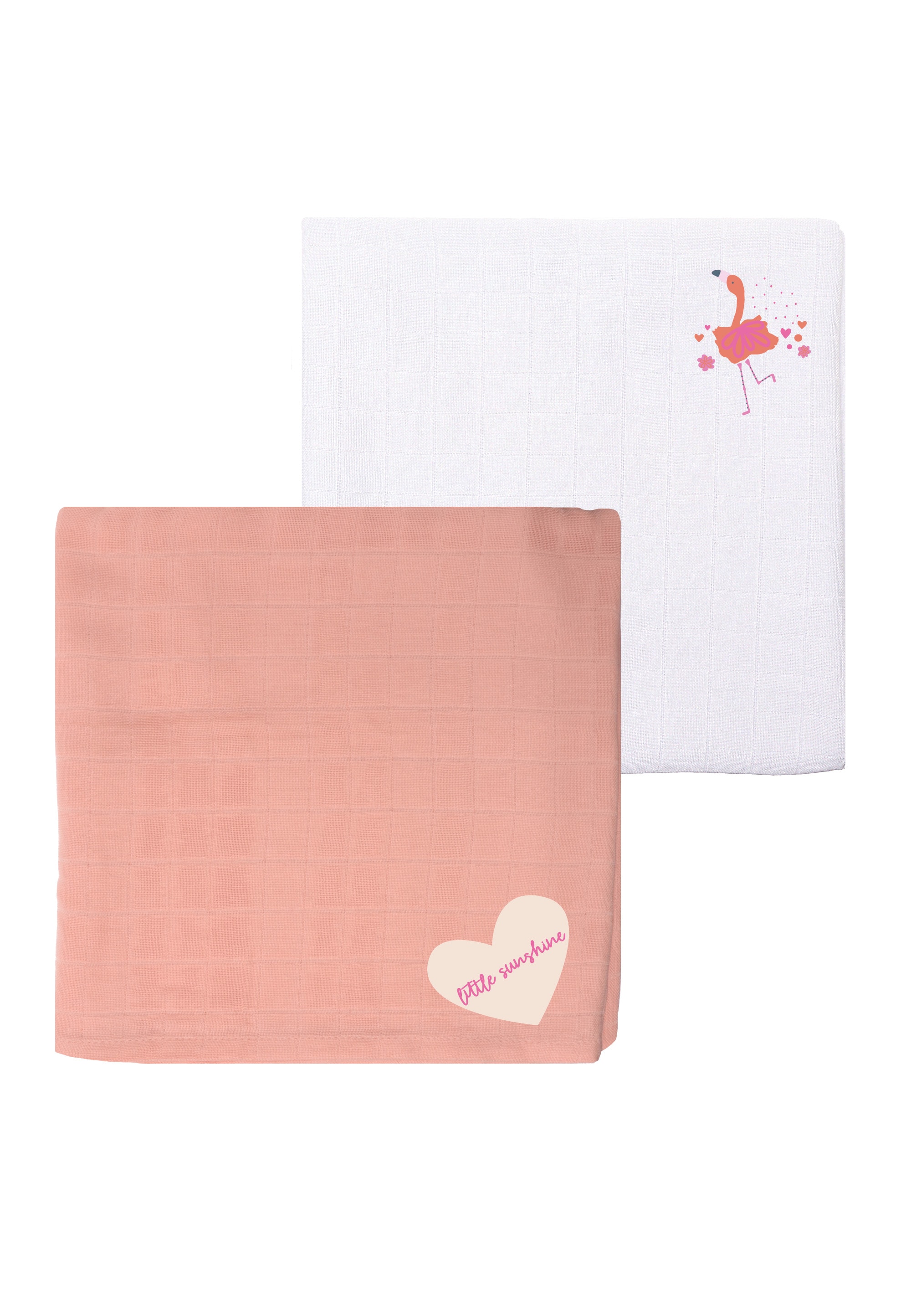 Liliput Spucktuch "Flamingo" 2 Stk. tlg. mit süßem Motiv