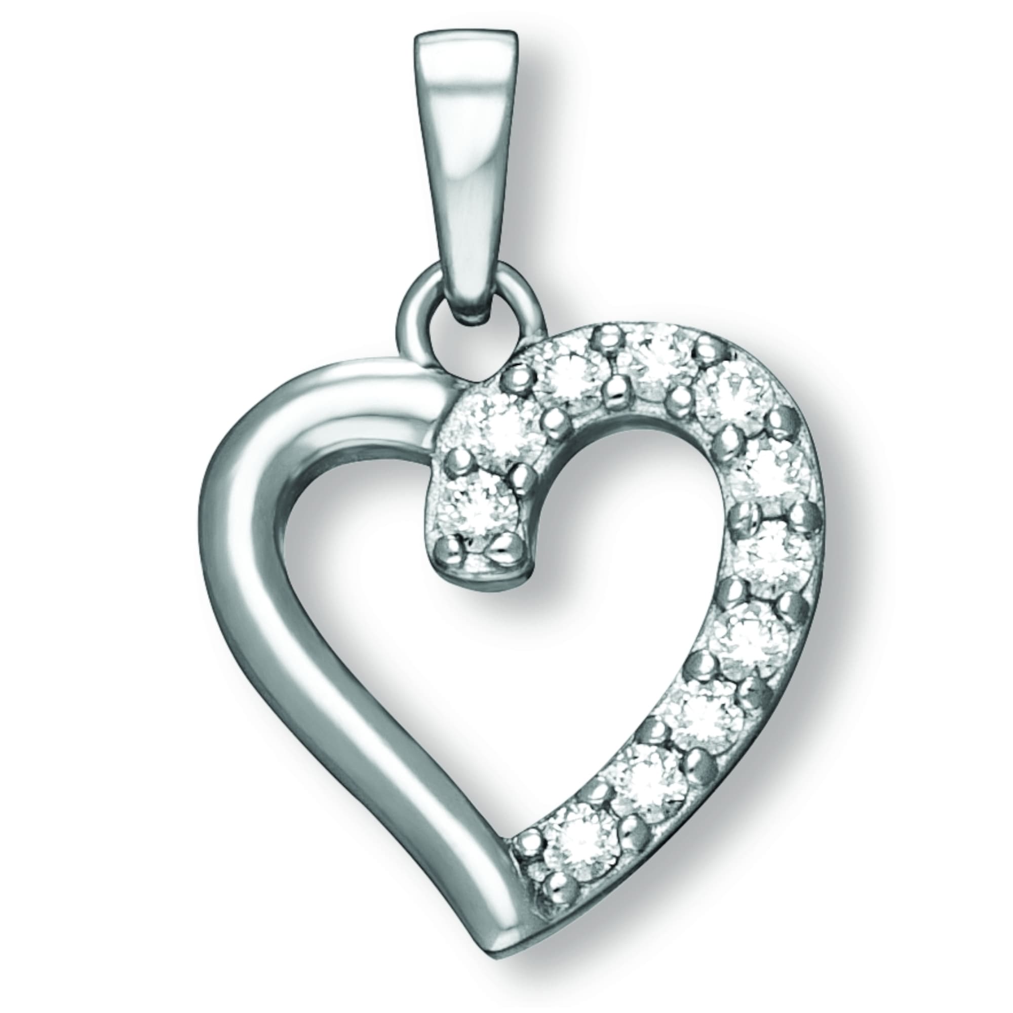 »Zirkonia Herz ELEMENT ONE aus 925 Silber«, Kettenanhänger | Silber Schmuck Damen Herz Anhänger Herz kaufen BAUR