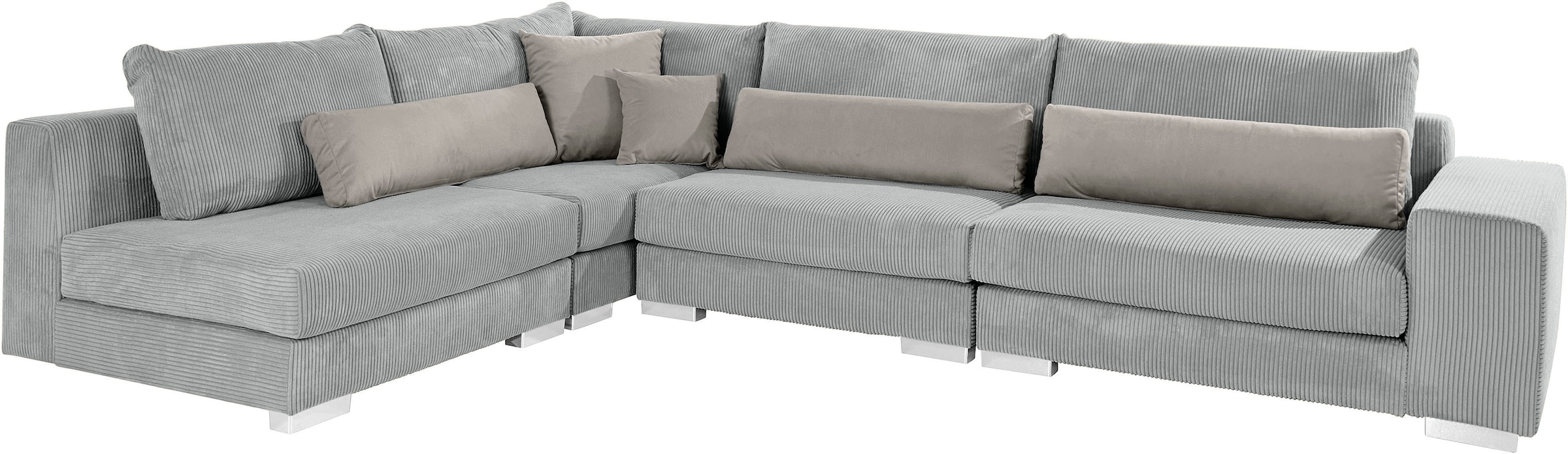 Home affaire Ecksofa »Vasco L-Form«, inkl. 10-teiligen Kissen-Set