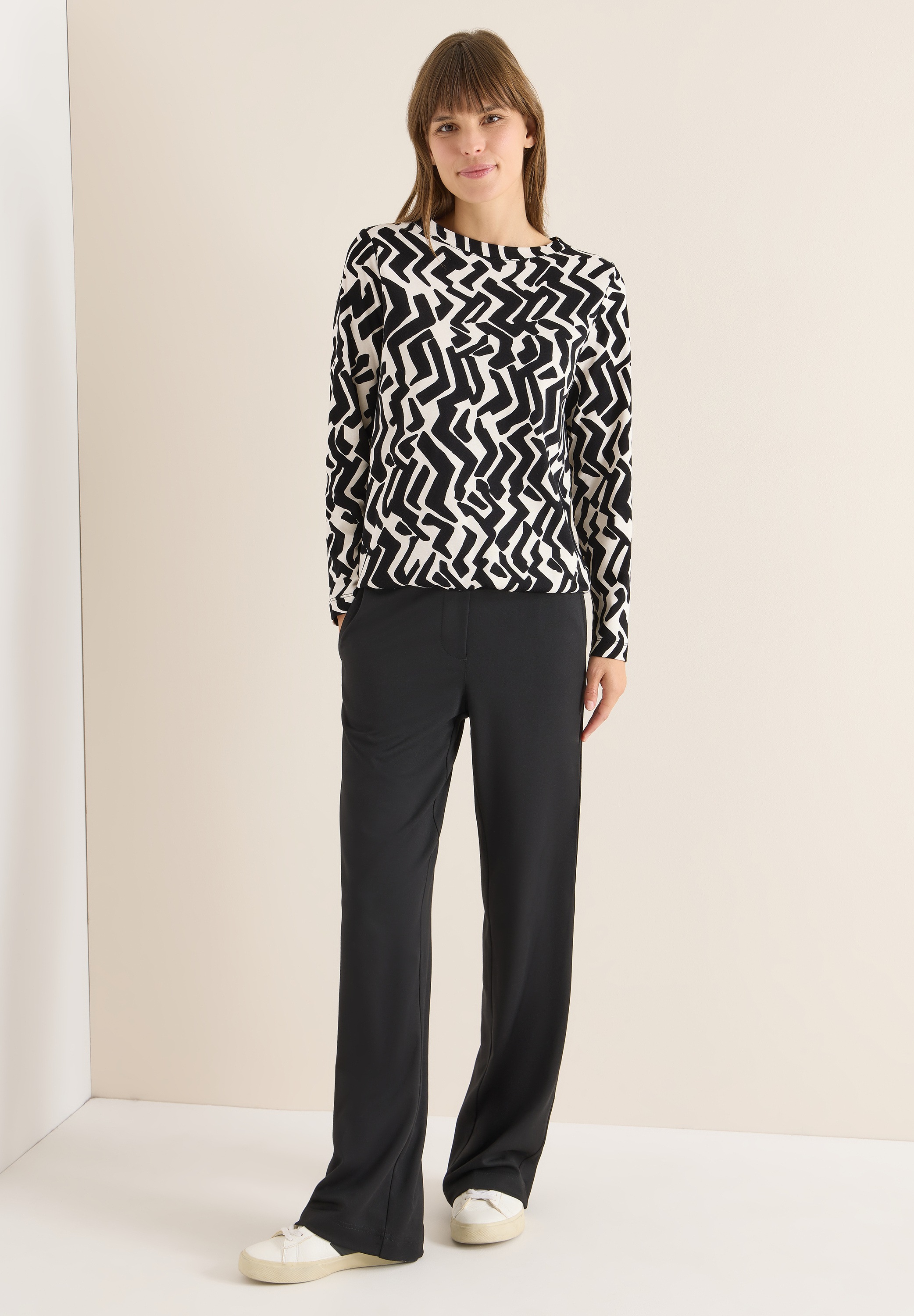 Cecil Langarmshirt mit U-Boot-Ausschnitt