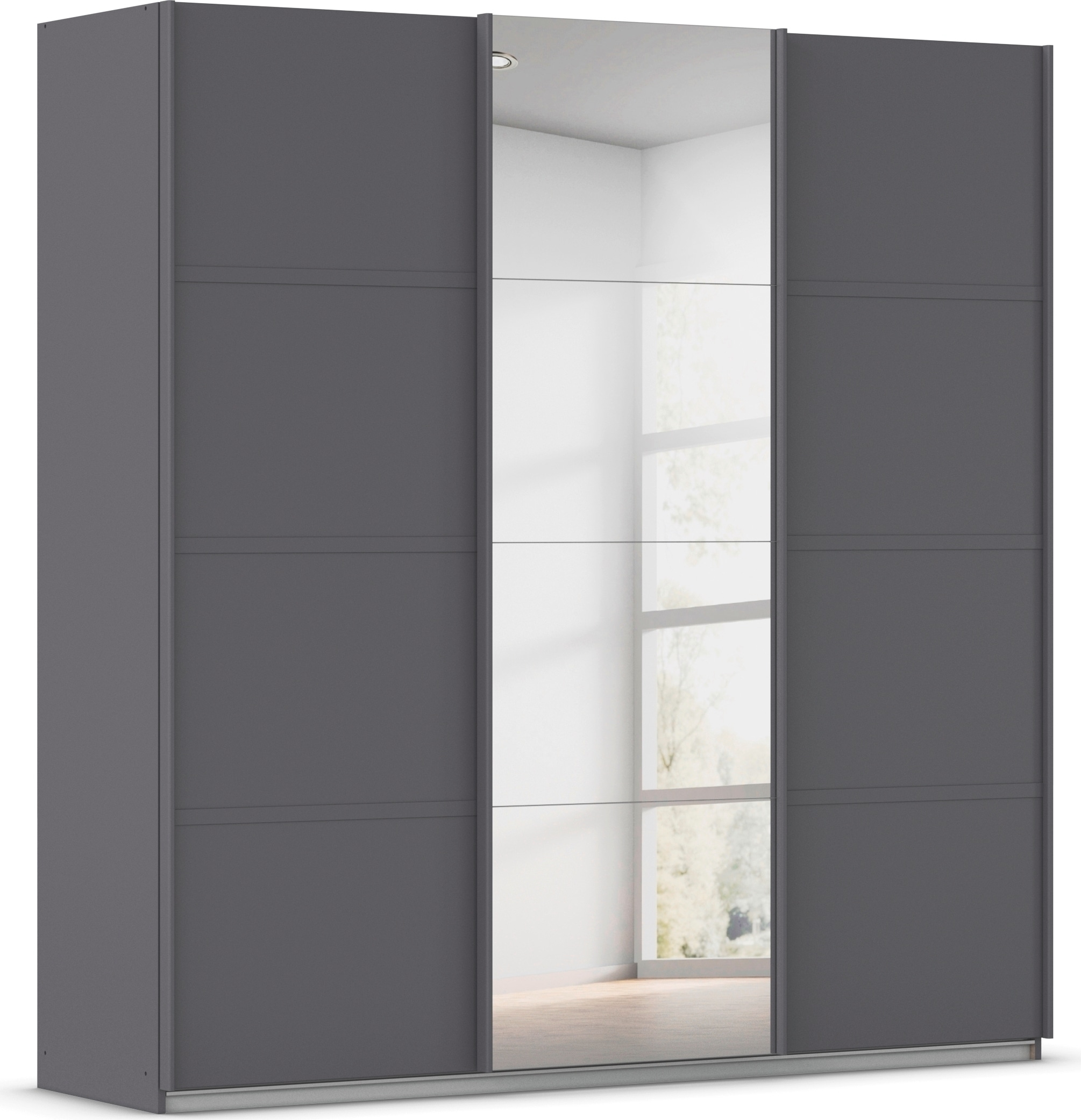 OTTO home Kleiderschrank "Mehrzweckschrank Aktenschrank Möbel Mietswohnung Schlafzimmer AVOLA" 3 verschiedene Ausstattungen BASIC/CLASSIC/PREMIUM (inkl. SOFT-CLOSE), mit eleganten Zierleisten in Chrom, Schwarz oder Weiß MADE IN GERMANY