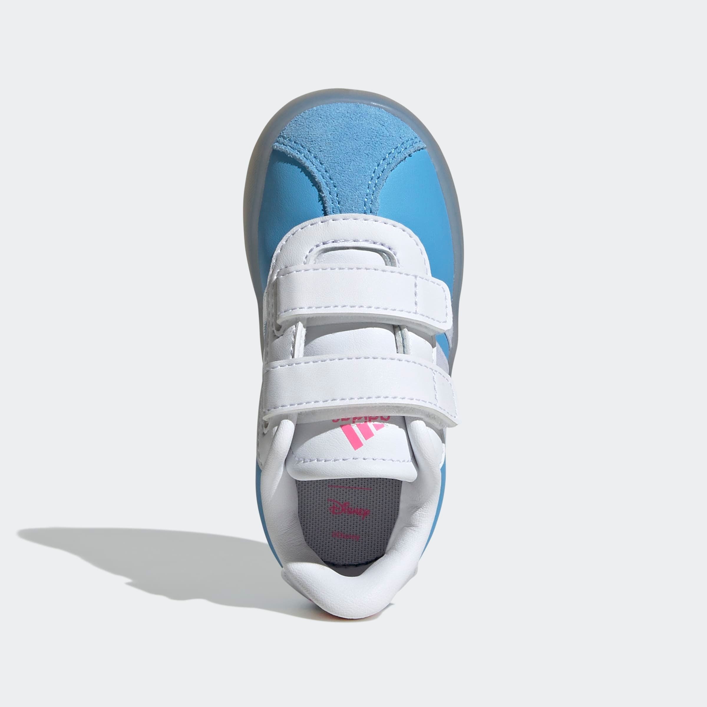 Sneaker ADIDAS SPORTSWEAR "ADIDAS DISNEY CINDERELLA VL COURT 3.0 KIDS", Mädchen, Gr. 23, weiß (semi blau burst, cloud weiß, lucid pink), Schuhe Sneaker, für Kinder 3