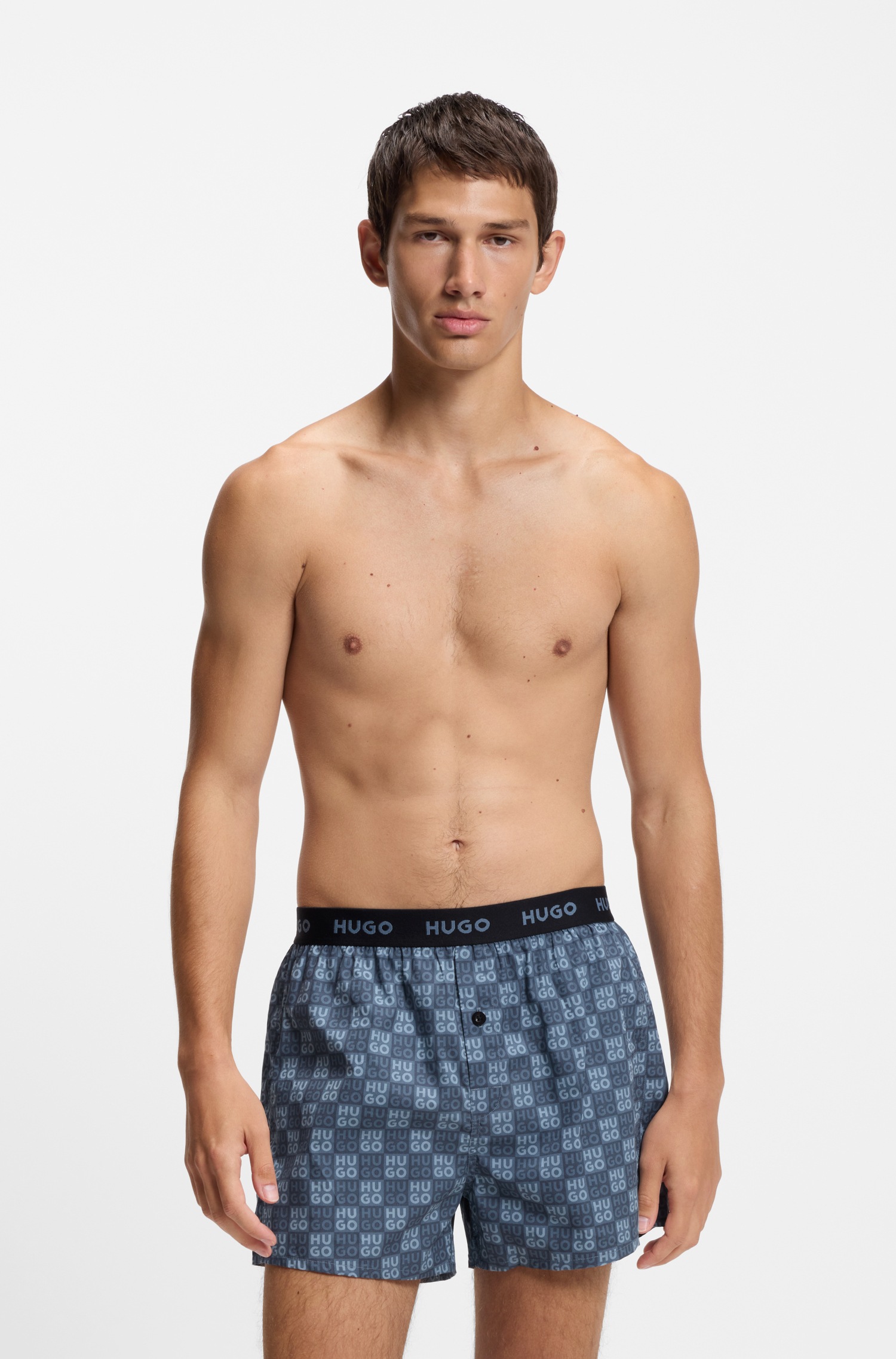Thumbnail - HUGO Underwear Webboxer "WOVEN BOXER TR" Packung, 3er-Pack, 3 Stk. Webboxer mit HUGO Schriftzug