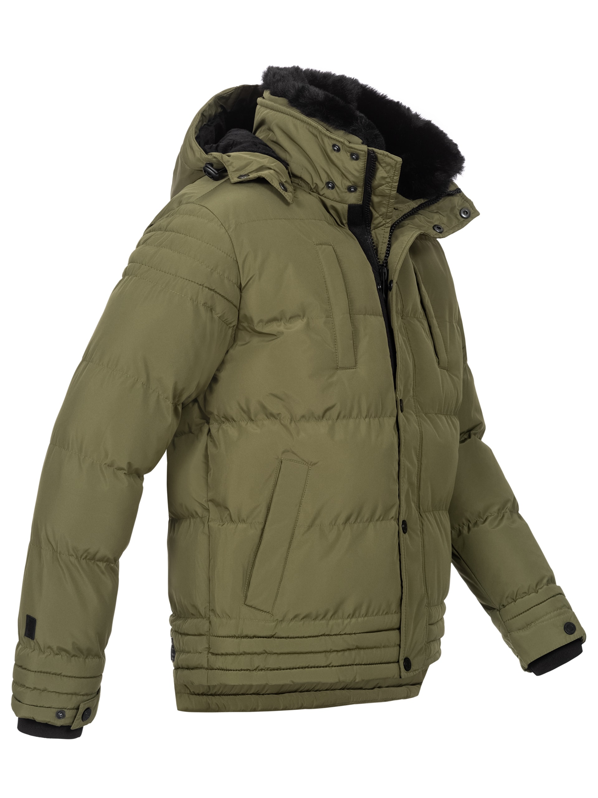 Alessandro Salvarini Winterjacke »ASFabiano«, mit warmem Teddyfell und abnehmbarer Kapuze