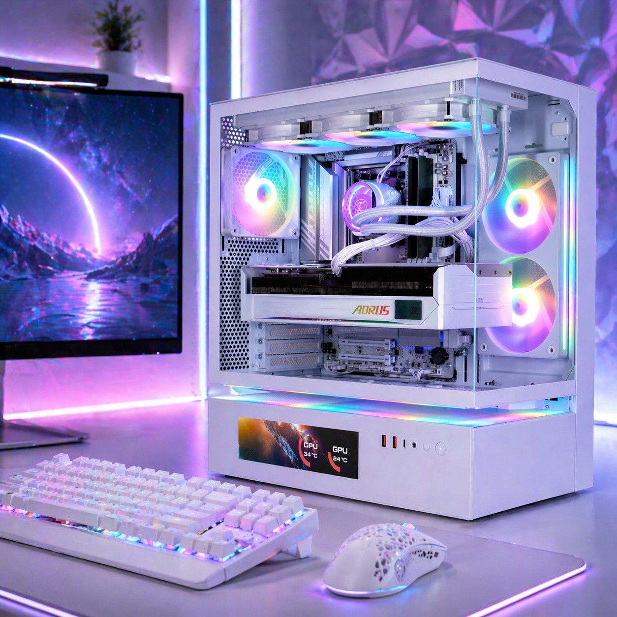 Cougar Gaming-PC »CFV235 Vision WT 8129 AMD Ryzen 7 9850X3D 32GB DDR5 2TB SSD RTX 5090« Windows 11, DDR5 RAM, Wasserkühlung