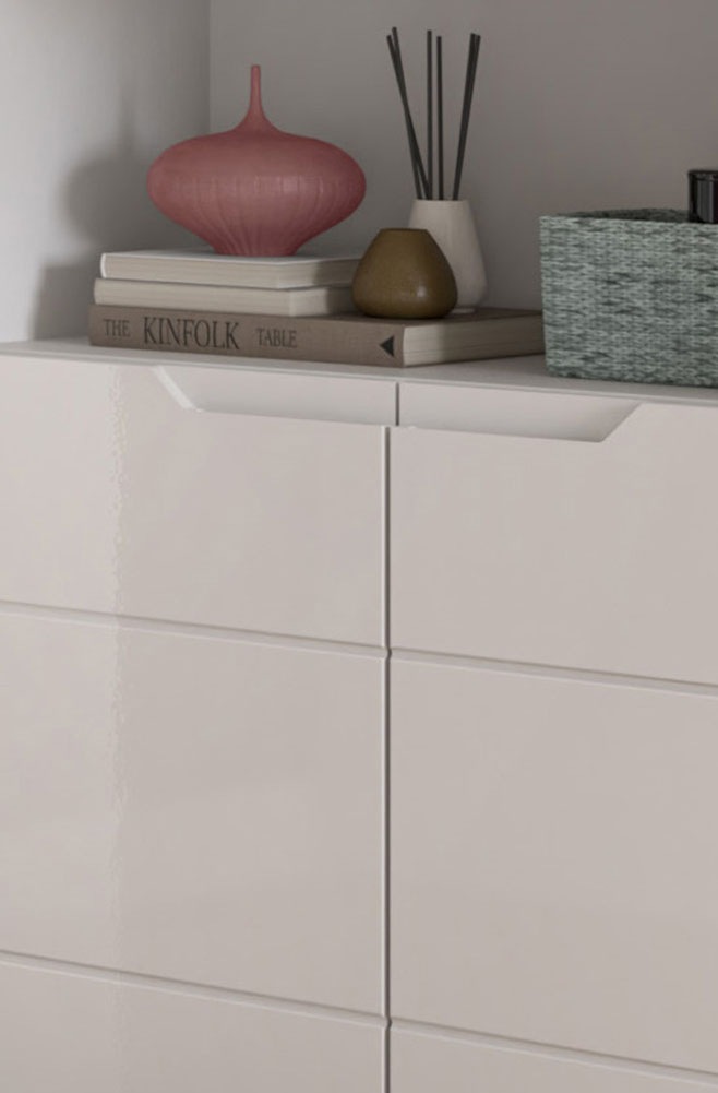 INOSIGN Aktenschrank »CAPRI, 2 Türen inkl. eingefasster Griffmulde, 5 Einlegeböden«, Mehrzweckschrank, Aktenregal, Regal, Stauraumregal, Universalschrank
