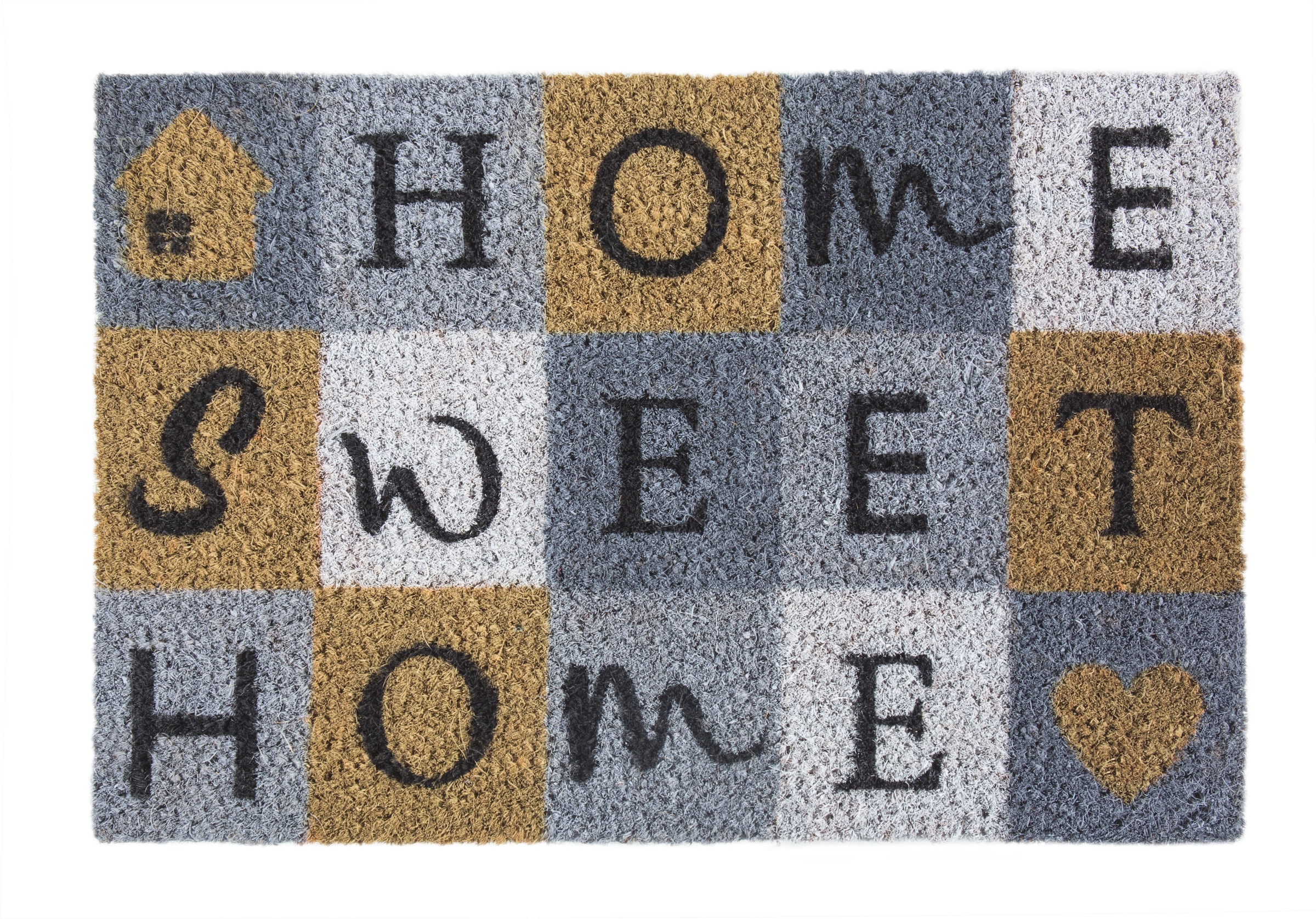 Andiamo Fußmatte "Kokos Home" rechteckig 17 mm Höhe Schmutzfangmatte, mit S günstig online kaufen