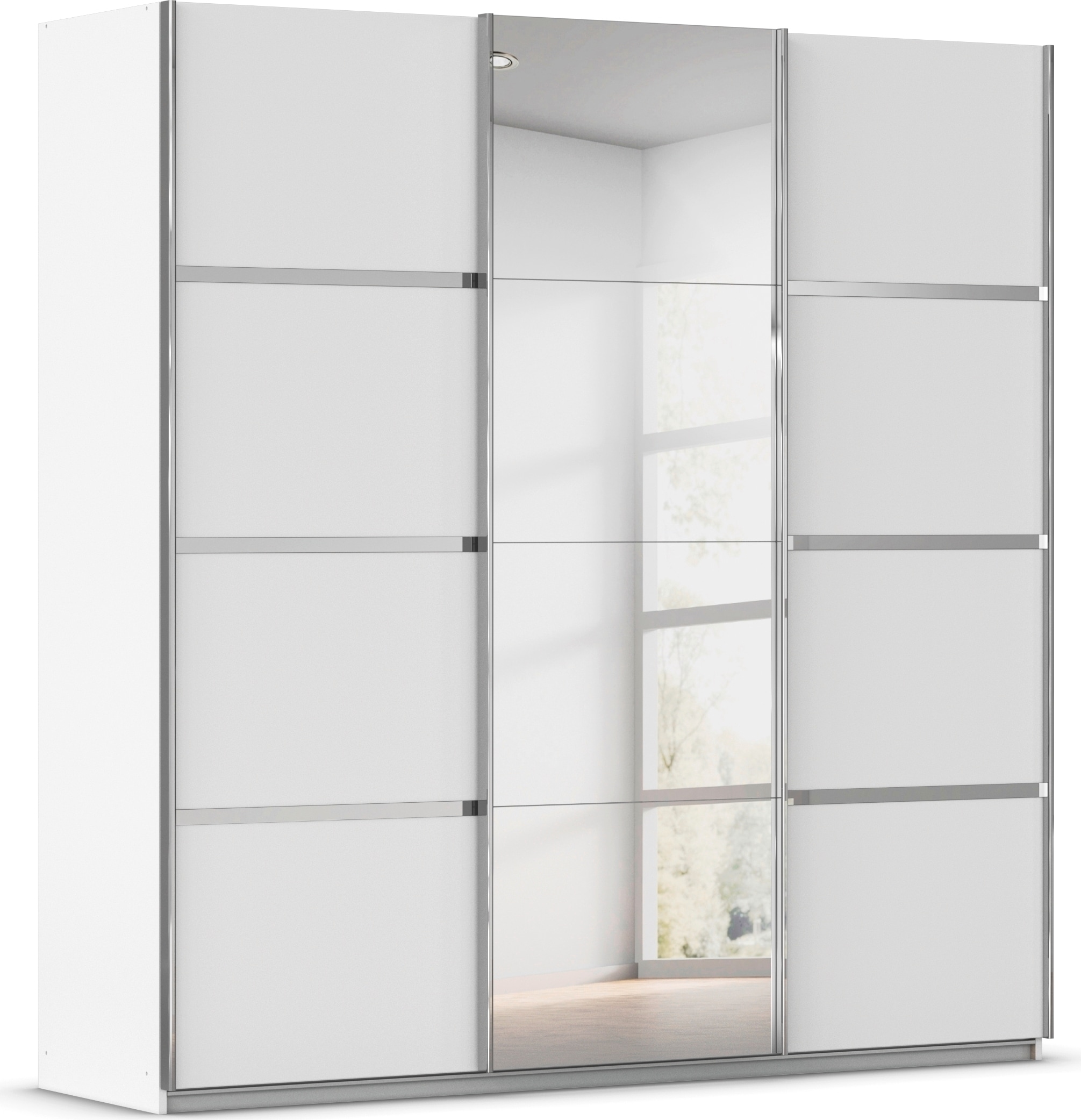 OTTO home Kleiderschrank "Mehrzweckschrank Aktenschrank Möbel Mietswohnung Schlafzimmer AVOLA" 3 verschiedene Ausstattungen BASIC/CLASSIC/PREMIUM (inkl. SOFT-CLOSE), mit eleganten Zierleisten in Chrom, Schwarz oder Weiß MADE IN GERMANY