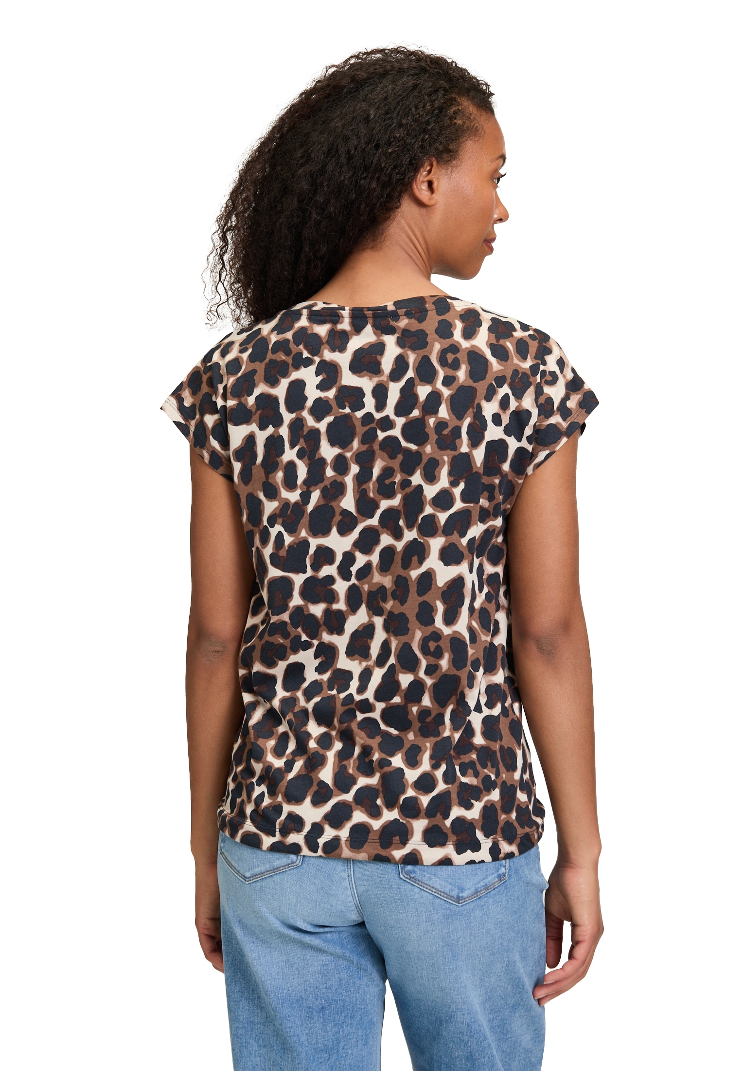 Betty&Co Kurzarmshirt »Betty & Co Casual-Shirt mit Tunnelzug«, (1 tlg.), Druck