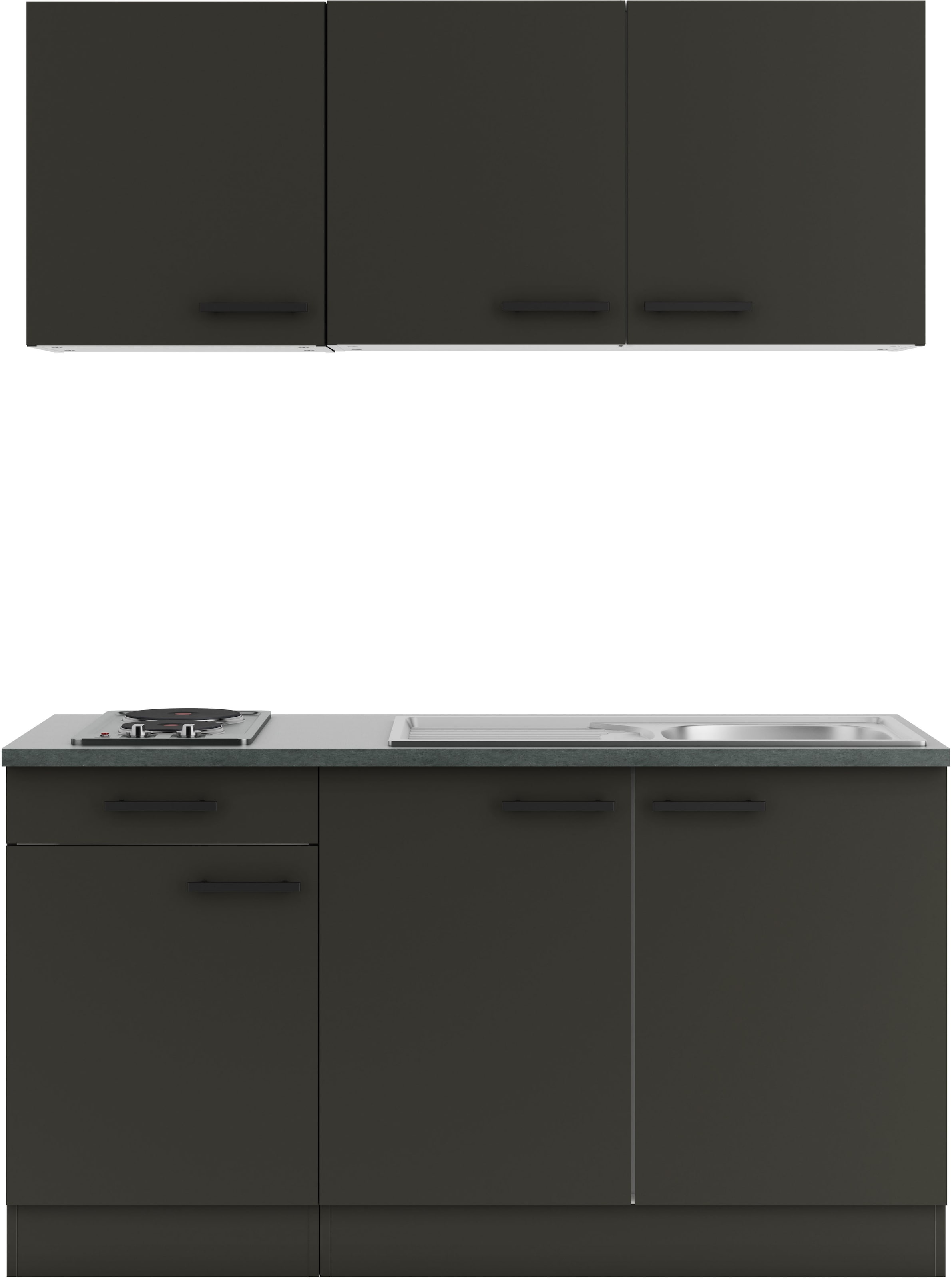 OPTIFIT Pantryküche "Palma", Breite 150 cm, wahlweise mit Unterbaukühlschrank oder Kochfeld