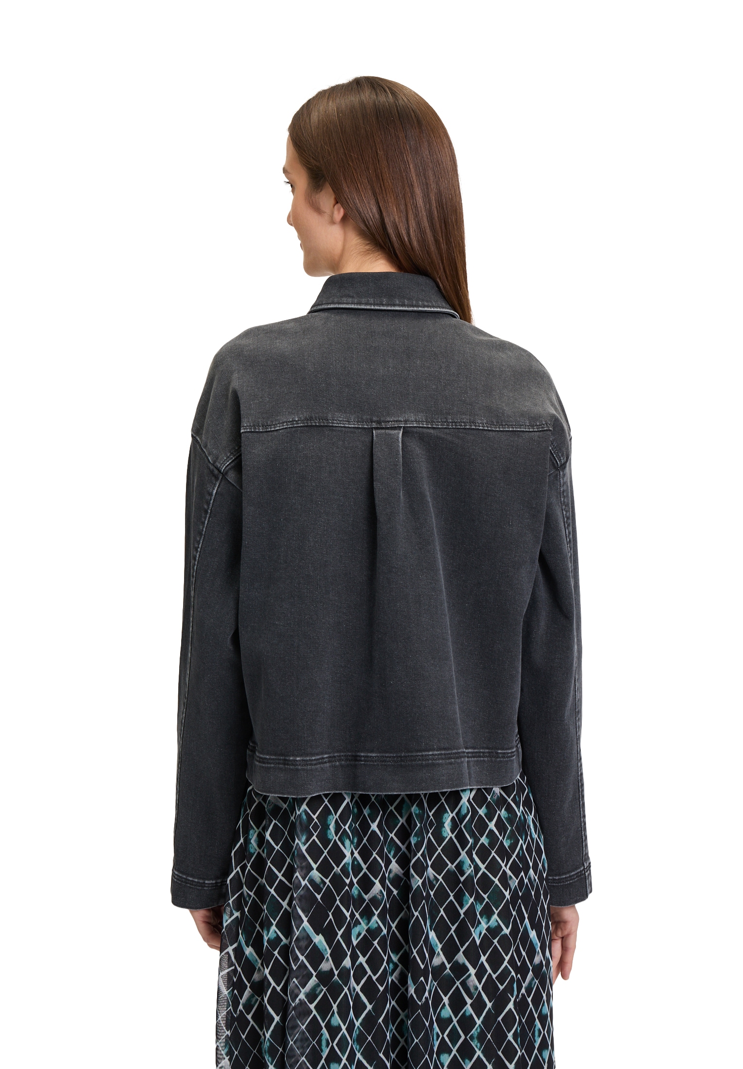 Betty&Co Jackenblazer »Betty & Co Jeansjacke mit aufgesetzten Taschen«