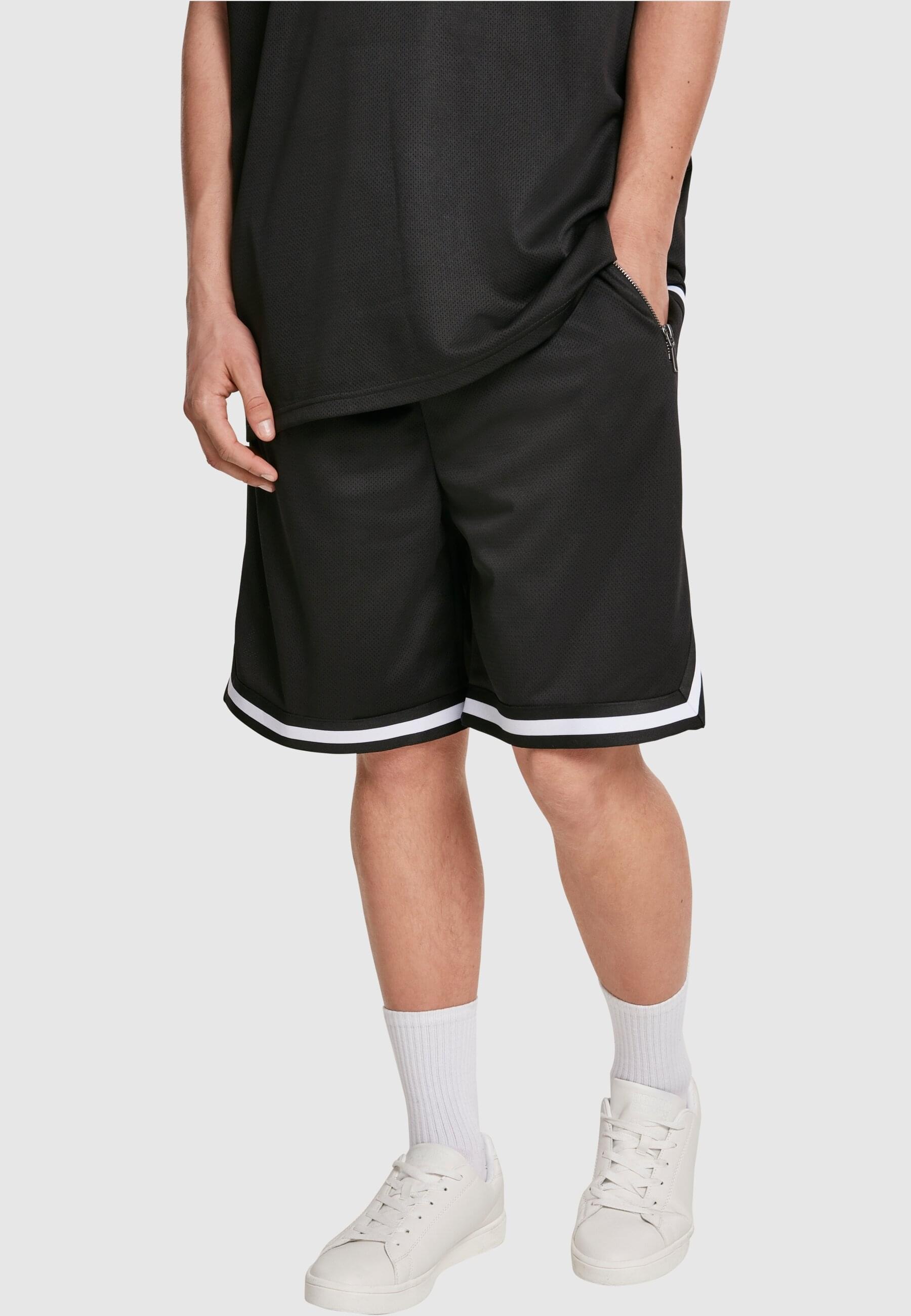 URBAN CLASSICS Shorts »Urban Classics Herren Premium Stripes Mesh Shorts«, (1 tlg.)