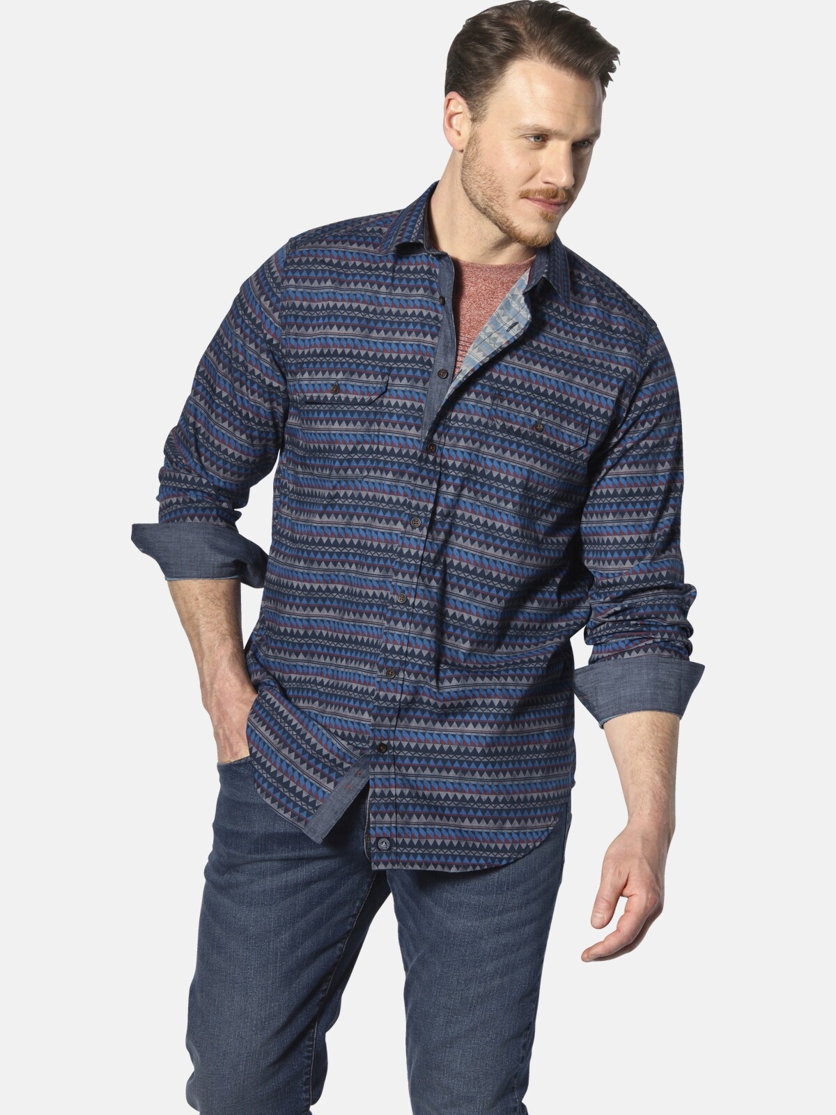 Jan Vanderstorm Langarmhemd "Hemd HALJORN" günstig online kaufen