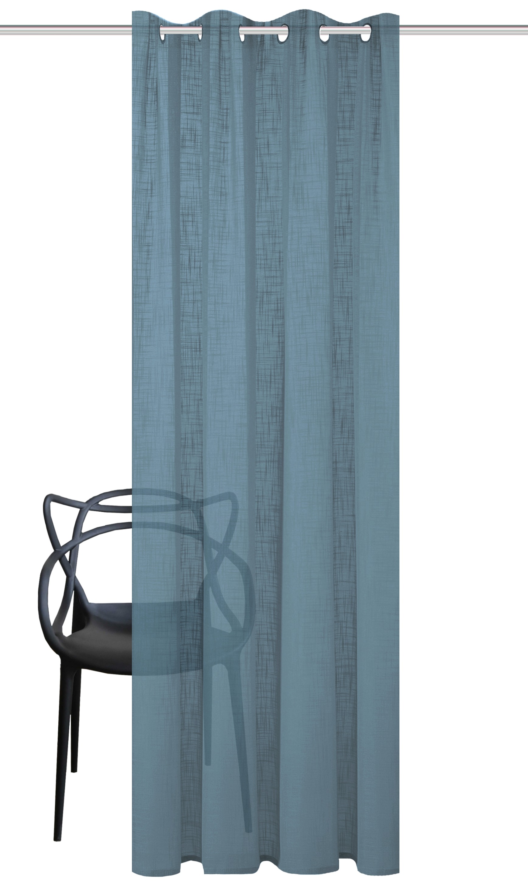 Thumbnail - Home Basics Gardine "SOFTY" Ösen 1 Stk. tlg. Ösenschal Leinenstruktur SOFT