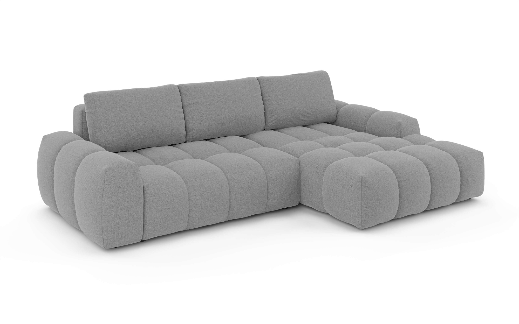 INOSIGN Ecksofa »AZITA klein optionale Schlafsofa mit Bettkasten, B/T/H: 270/166,5/84cm«, L-Form mit Wellenunterfederung, Bubble-Optik