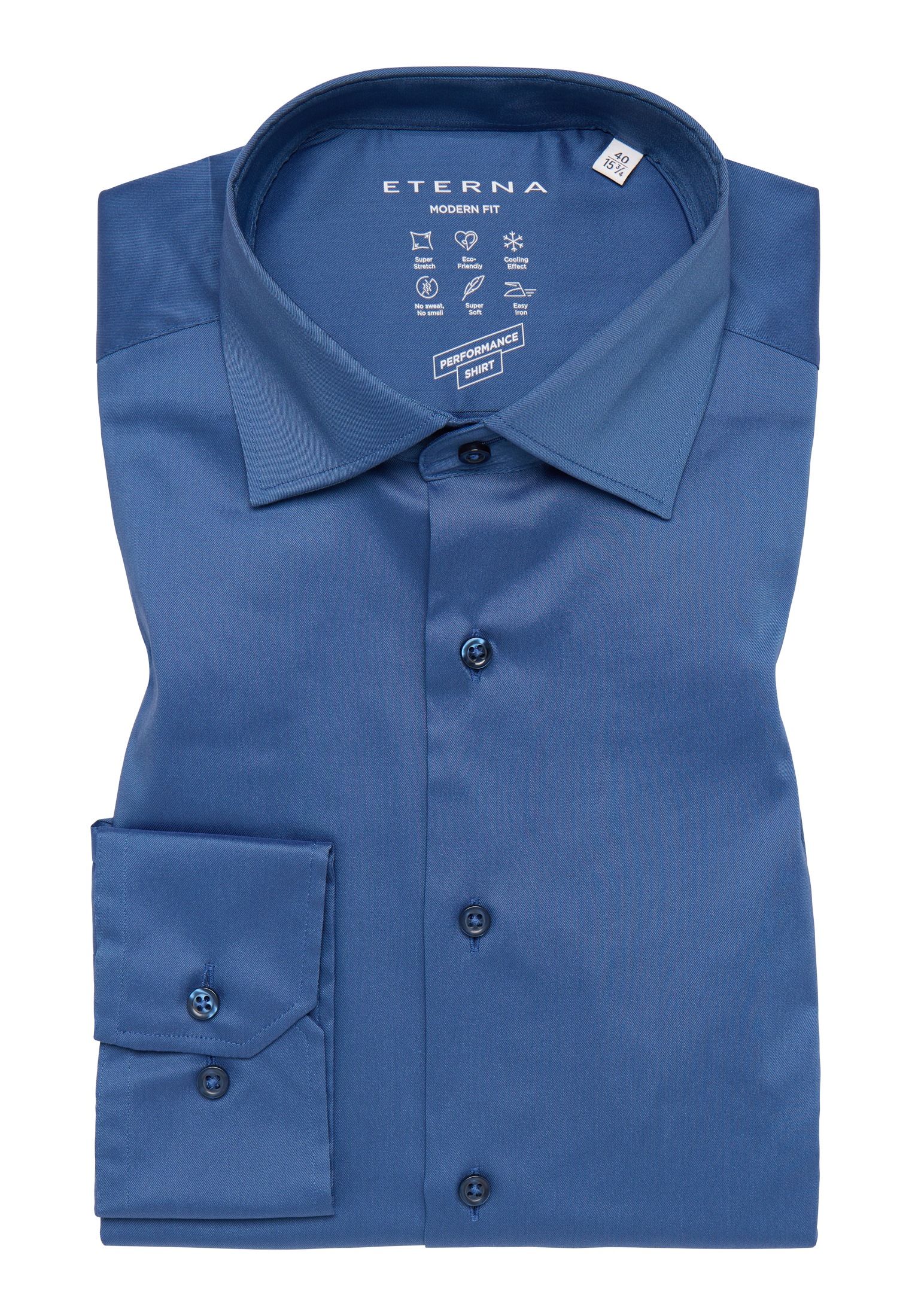 Eterna Langarmhemd »MODERN FIT«, EASY IRON (bügelleicht)
