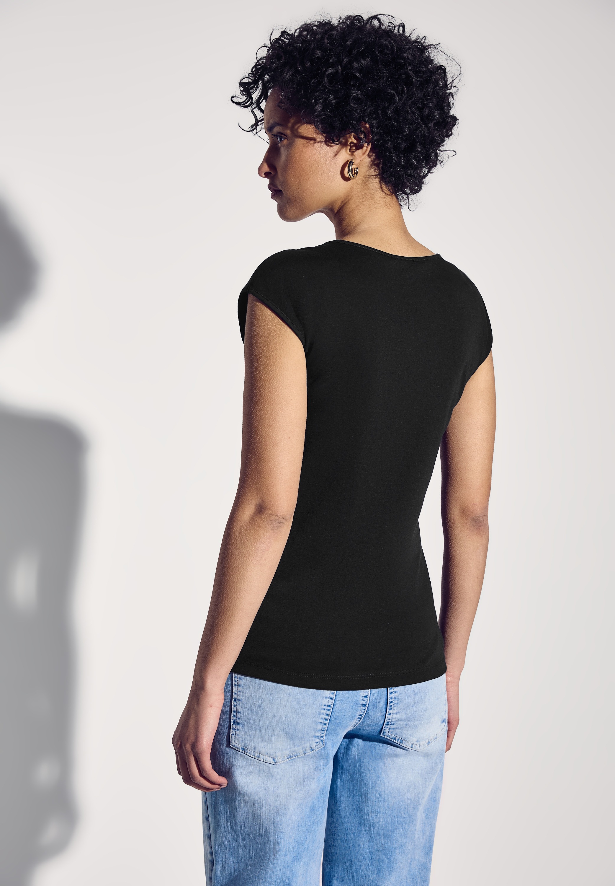 STREET ONE V-Shirt, doppellagig