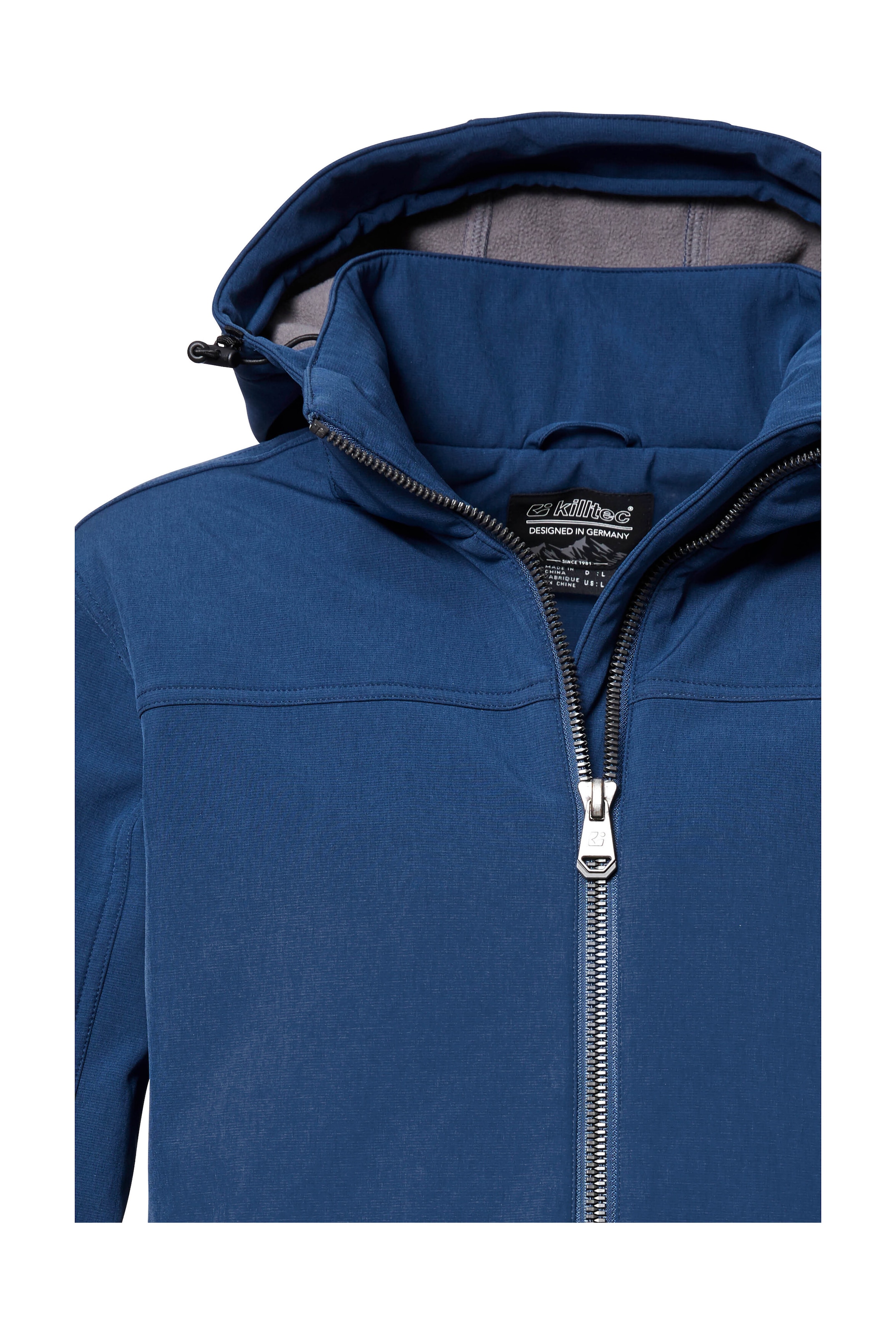 Killtec Softshelljacke »Herren Softshelljacke« Wasserabweisende Softshelljacke mit Fleece, abnehmbarer Kapuze