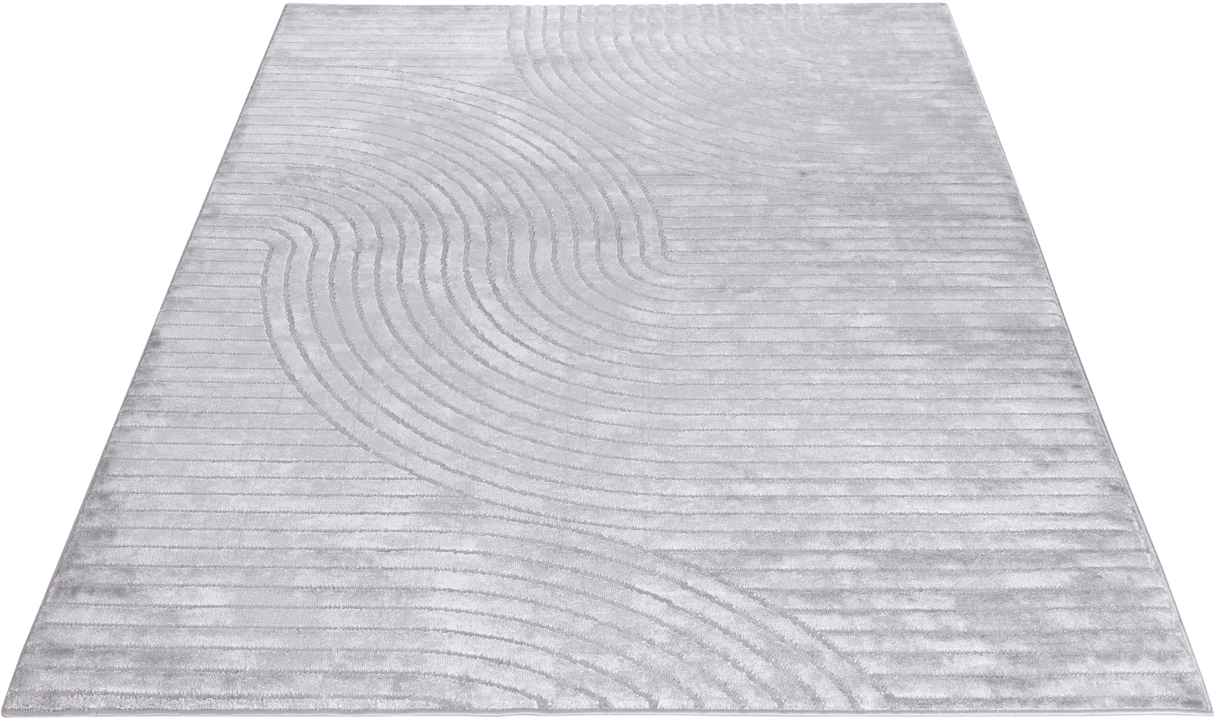 OTTO home Teppich »Luvu, mit Hoch-Tief-Struktur« rechteckig 12 mm Höhe Modernes Design, Boho-Charme, dezenter Glanz, Wohnzimmer, Schlafzimmer