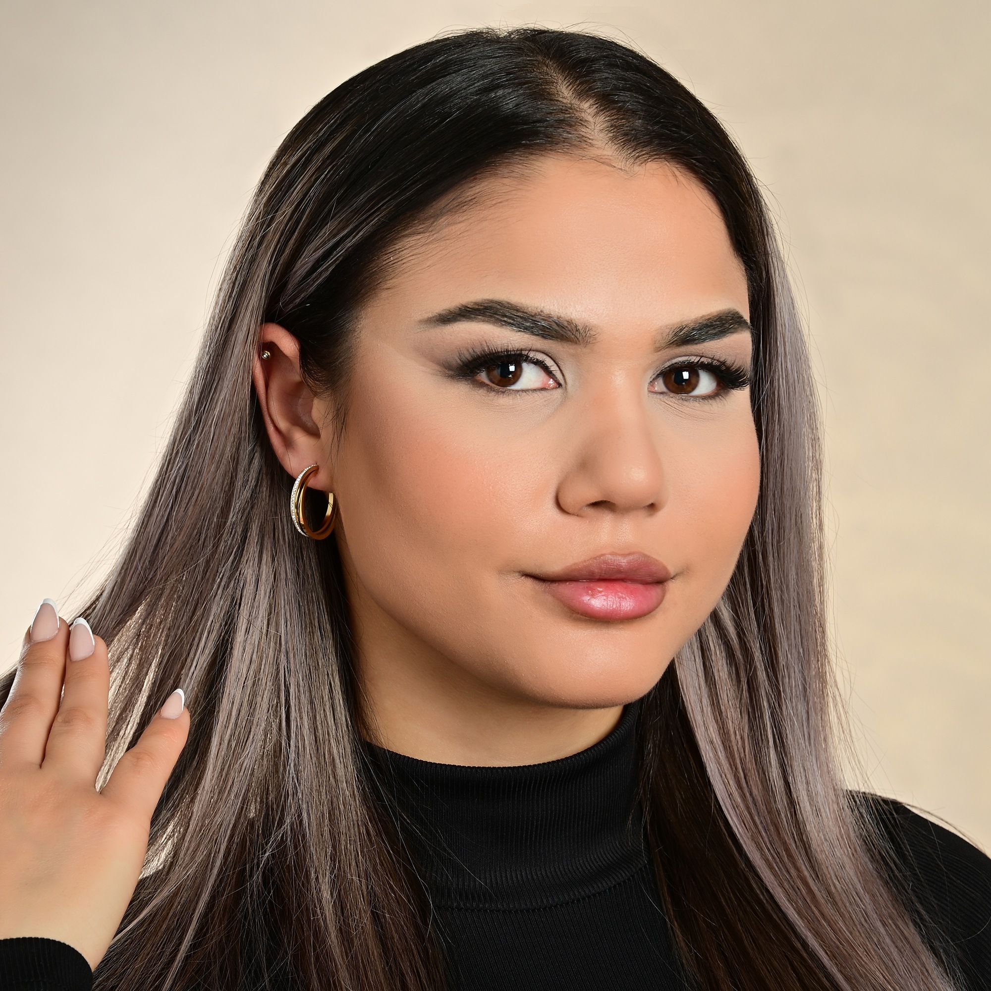 Adelia´s Paar Ohrhänger »Damen Ohrringe aus Edelstahl mit Strass Steinchen« Ideal als Geschenk zum Muttertag