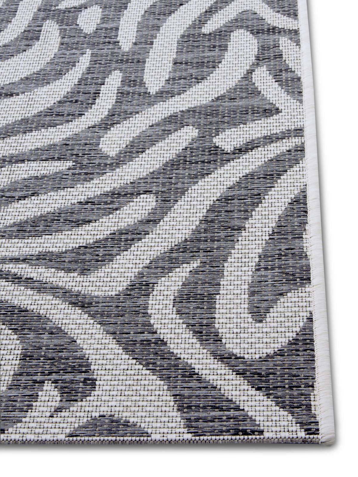 NORTHRUGS Teppich »Cebra«, rechteckig, 4 mm Höhe, Flachgewebe Zebra Design, gekettelt, Robust, Pflegeleicht