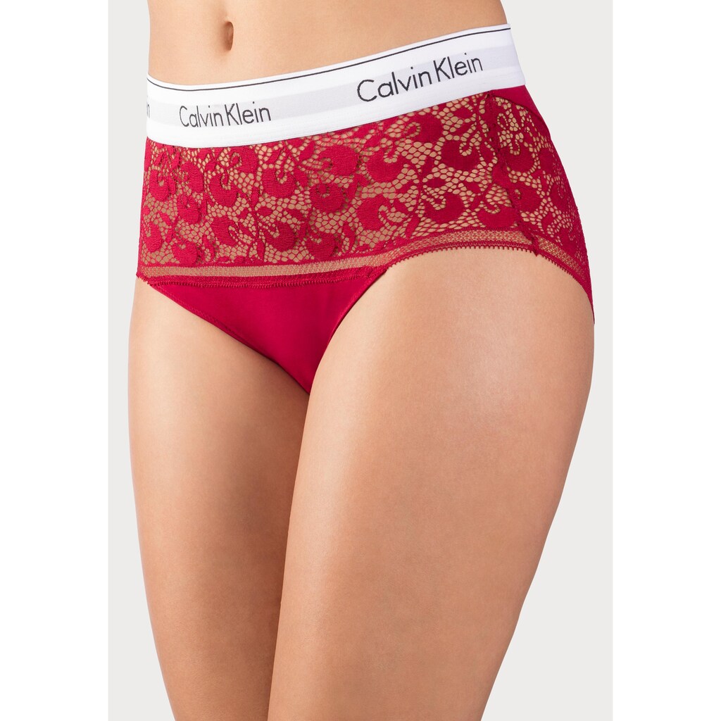Calvin Klein Hipster »MODERN COTTON LACE«, mit breitem Spitzeneinsatz unterhalb des Logobündchens