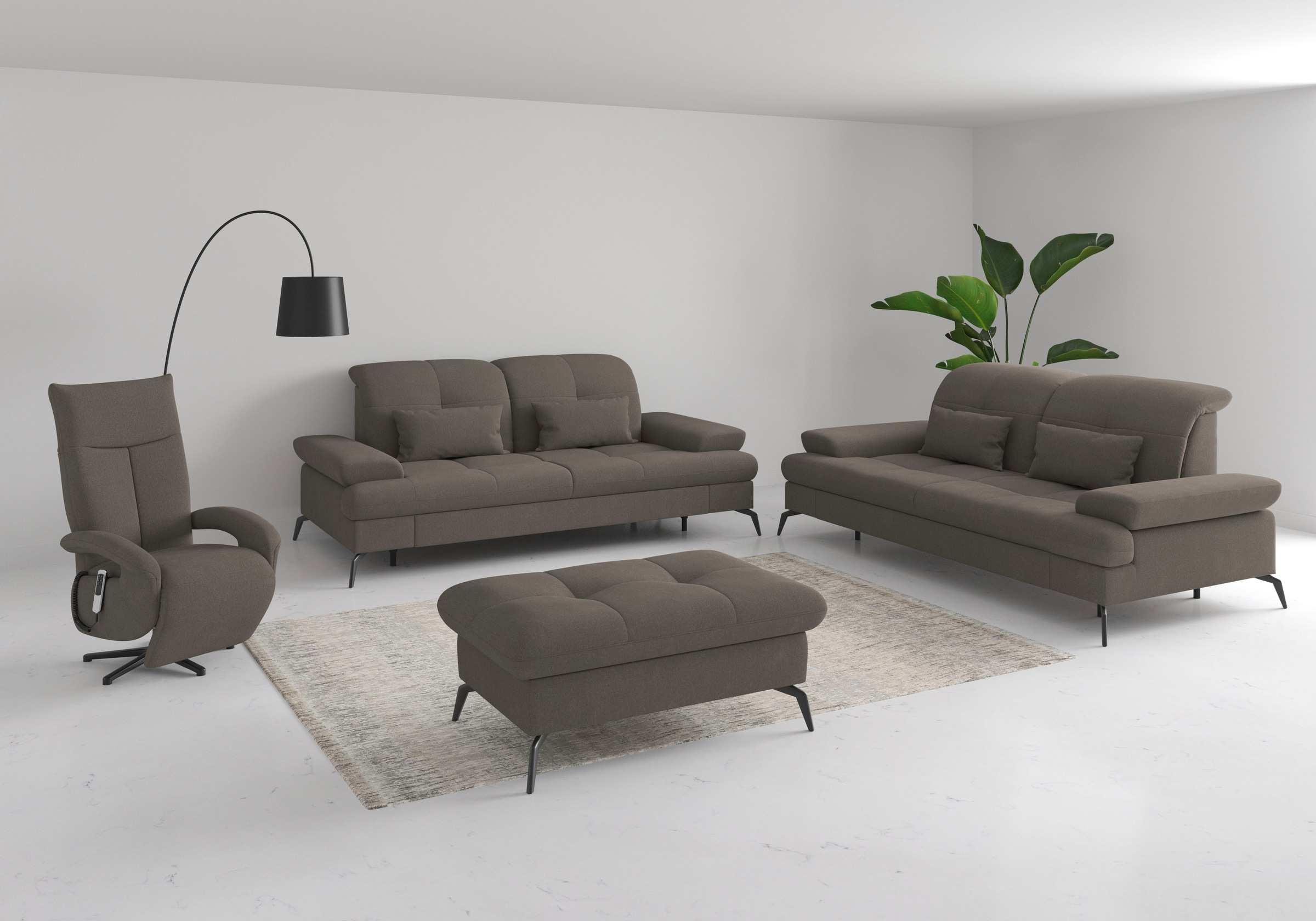 sit&more 2,5-Sitzer »Amica, inkl. Sitztiefenverstellung und Armteilverstellung«, wahlweise mit Kopfteilverstellung und Bettfunktion