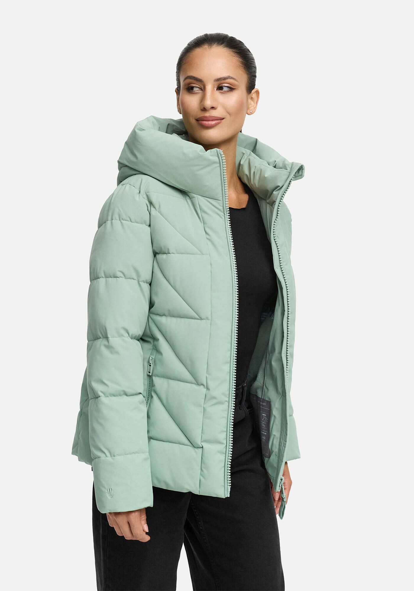 Thumbnail - Marikoo Winterjacke "Kuschelnasee" mit extra hohem Kragen und warmem Fleecefutter