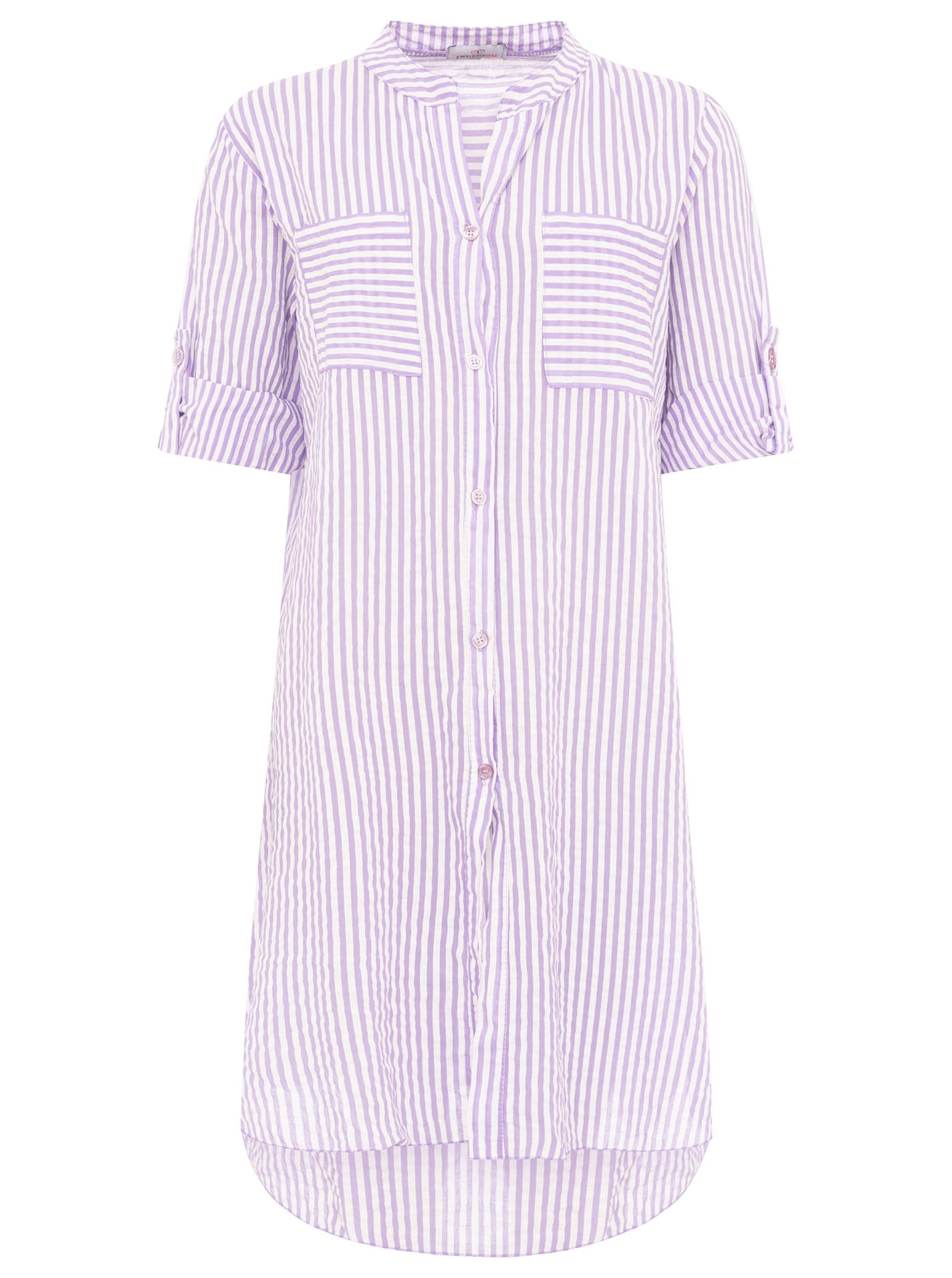 Zwillingsherz Longbluse ""Kida"" One Size, Streifen, Knopfleiste, Brusttasc günstig online kaufen