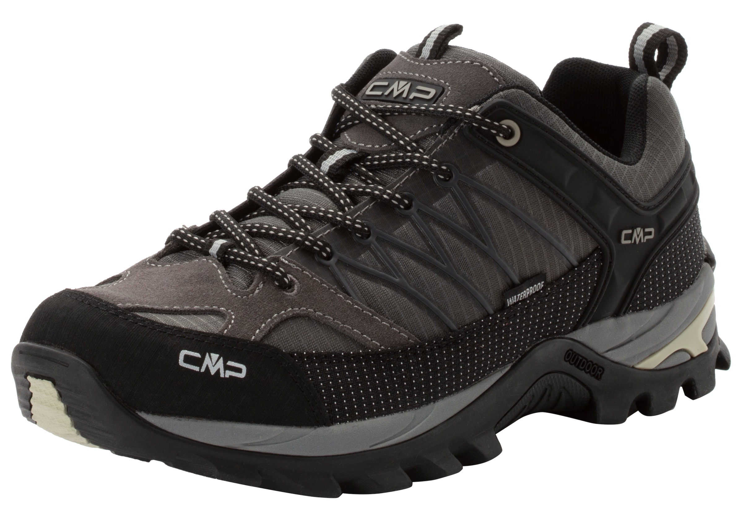 Cmp Herren Grau Wanderschuh "Rigel Low Wp Trekking Shoes" Wasserdicht erhältlich in Größe 41/42/43/45/46/47 von Baur